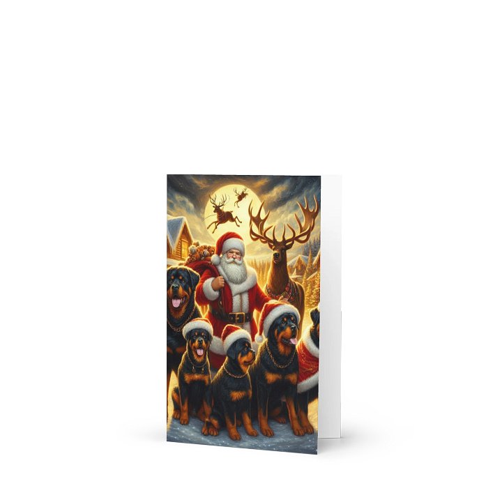 Rottweiler Santa Paws Greeting Card product image (1)