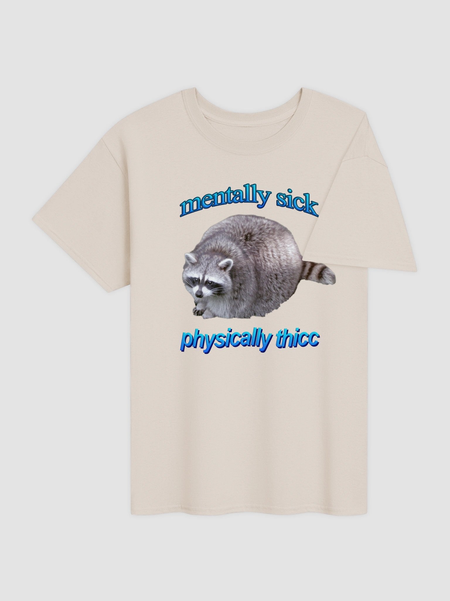 Mentally Sick Physically Thicc Raccoon T-shirt product image (45)