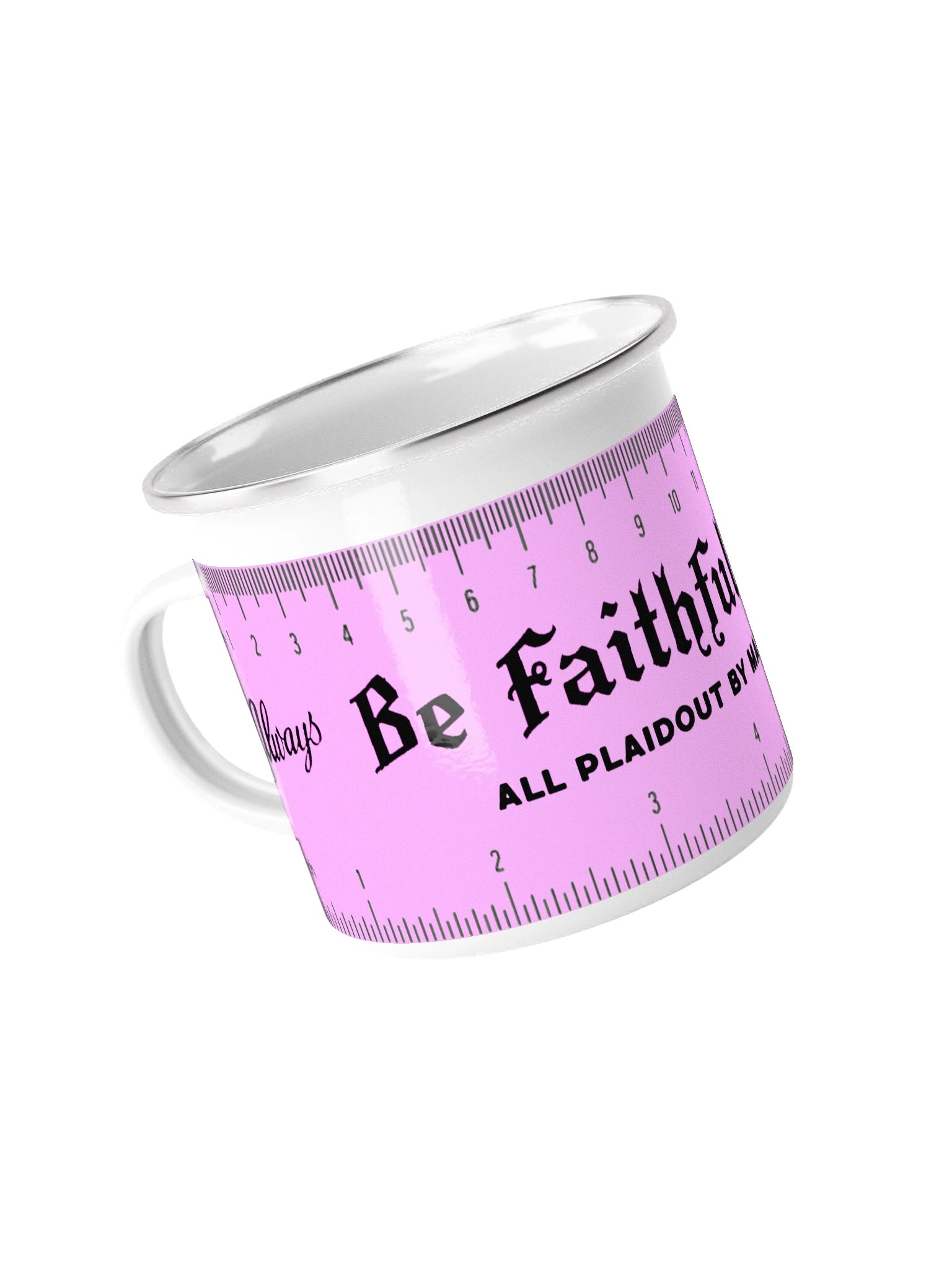 Ruler Mug in Tailor's Tape Pink product image (4)