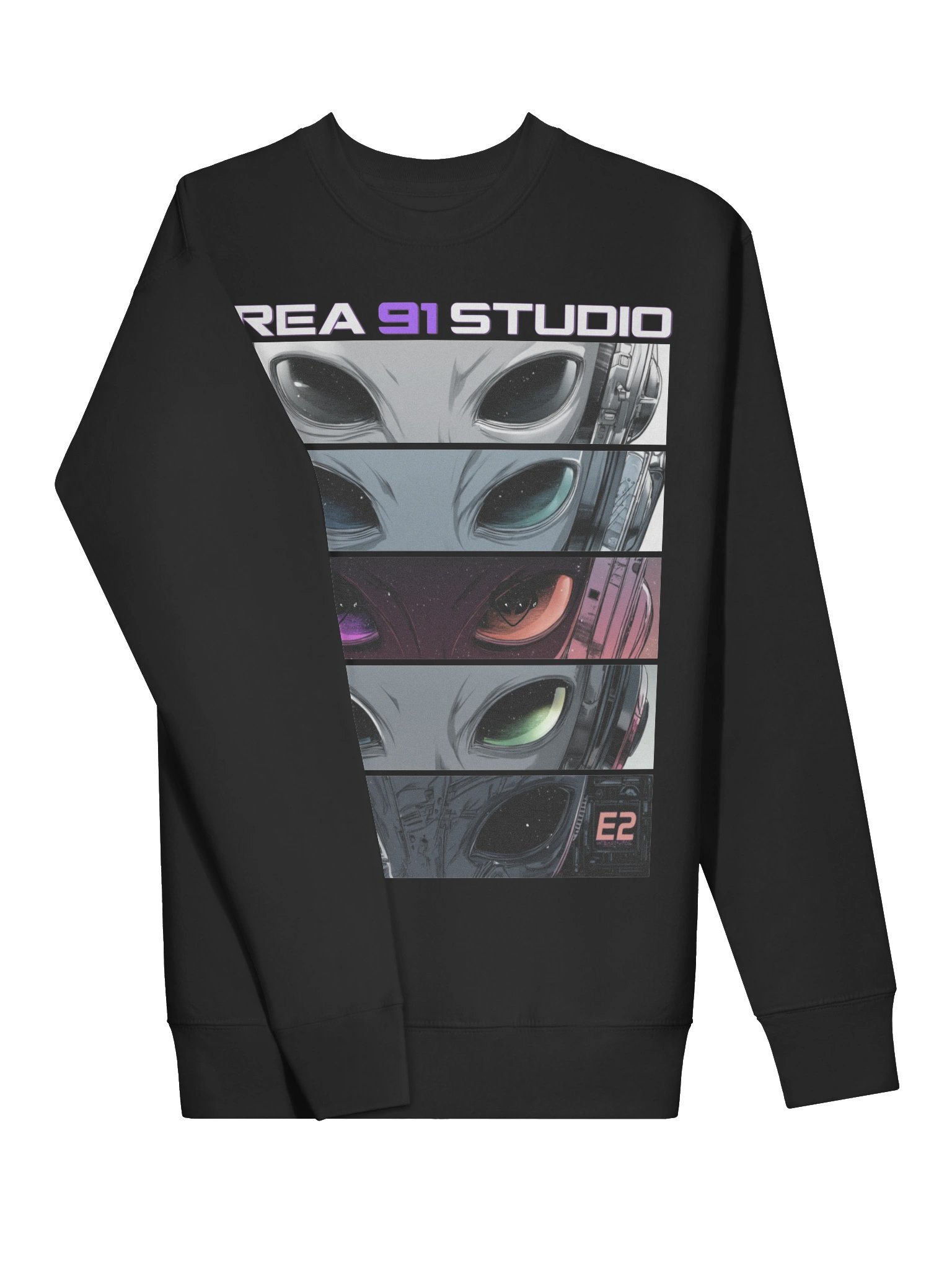e² AREA 91 STUDIO 5 Panel Anime Alien Sweatshirt product image (20)