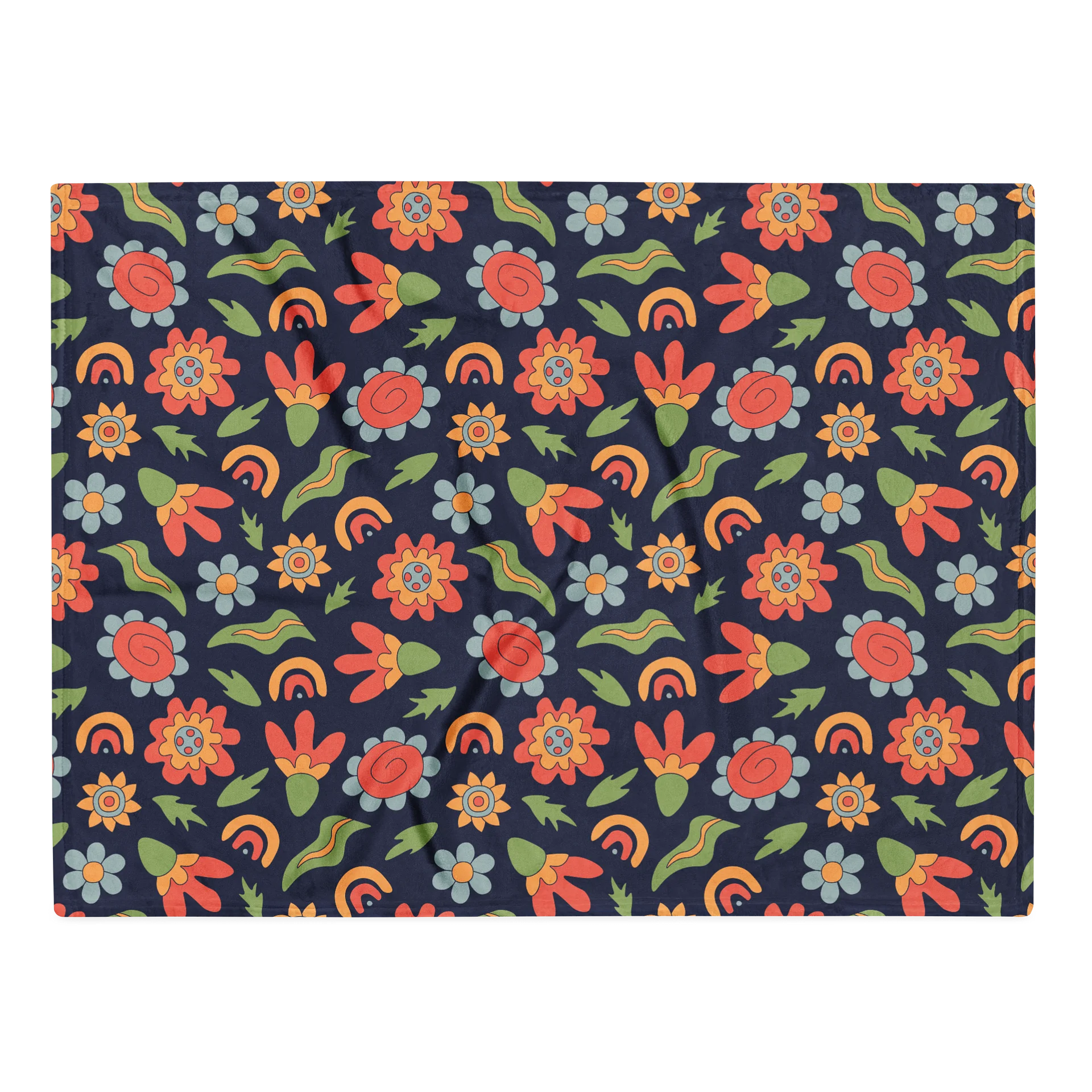 Boho Chic Floral Patterned Cozy Throw Blanket product image (2)