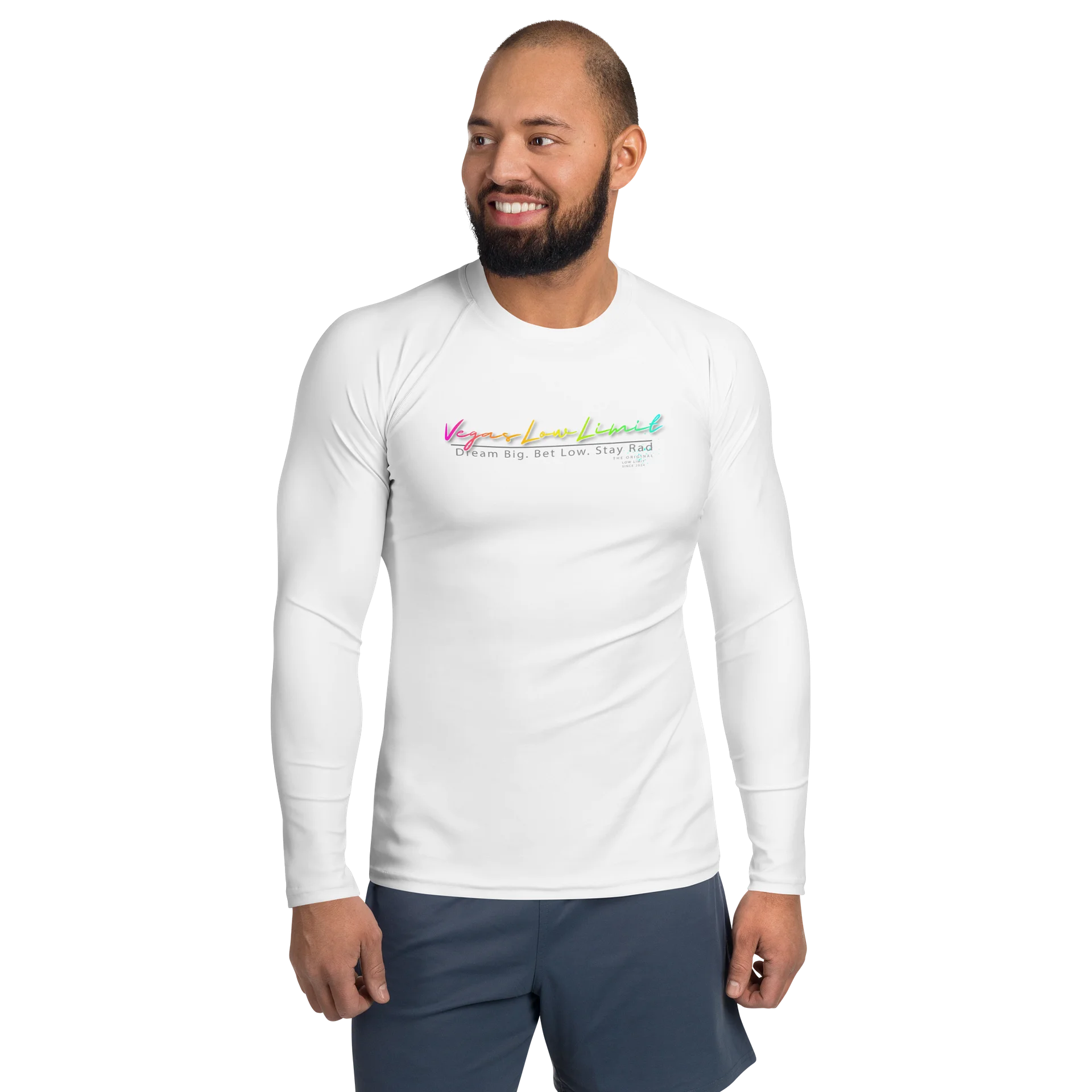 Vegas Low Limit Men's Rash Guard - White product image (1)