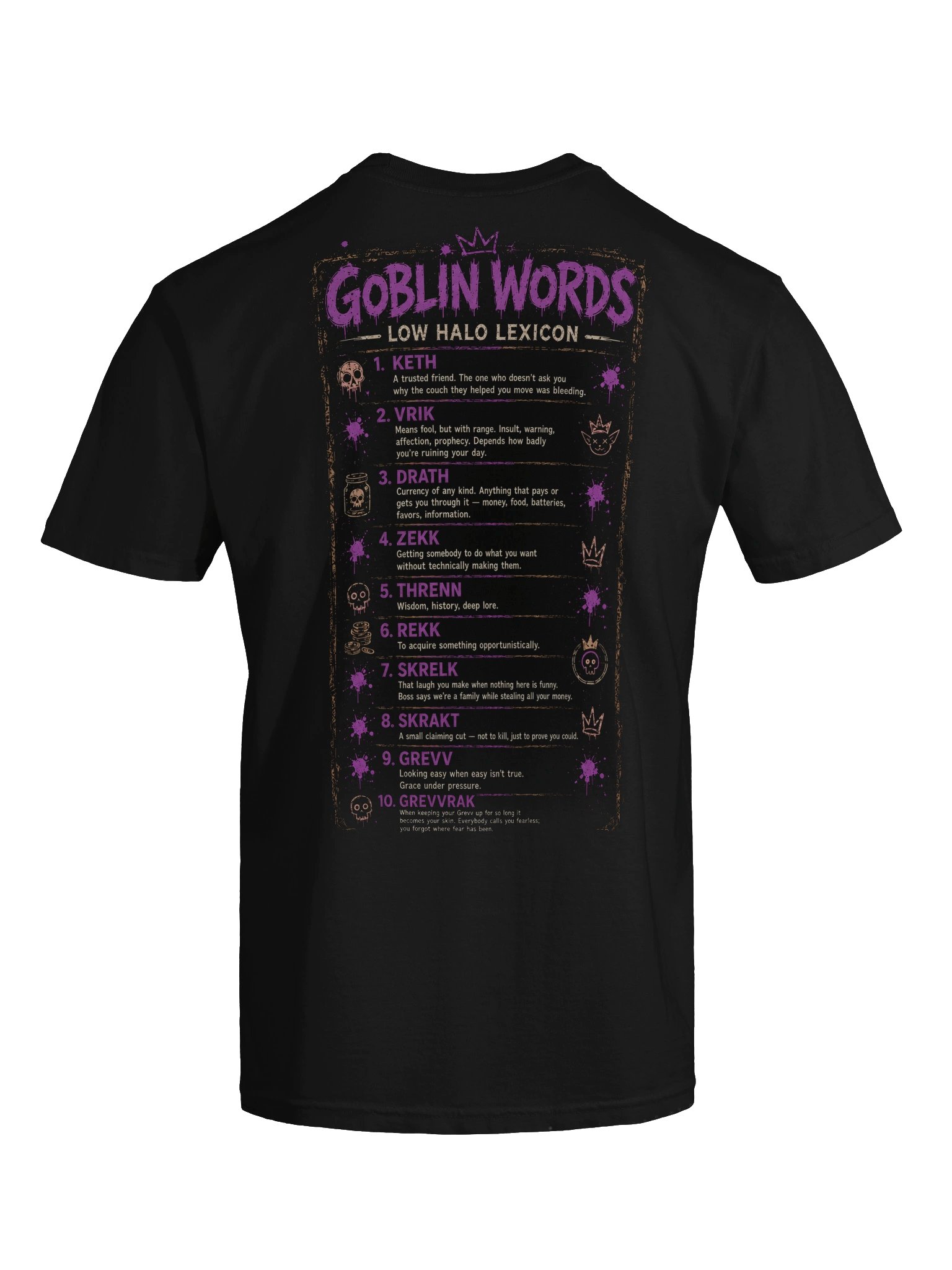 Goblin Words: Low Halo Lexicon Tee product image (7)