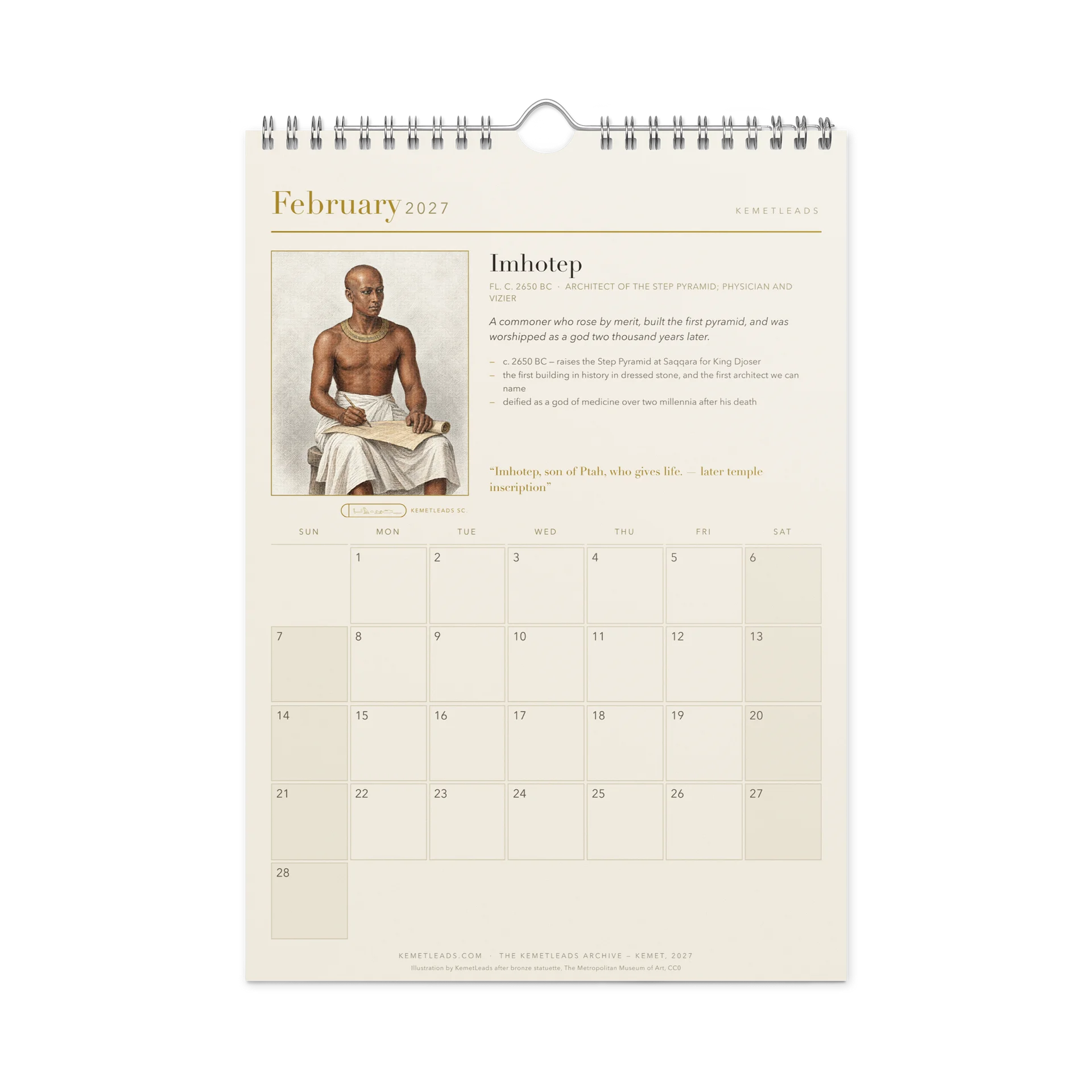 Kemet — 2027 Wall Calendar product image (5)