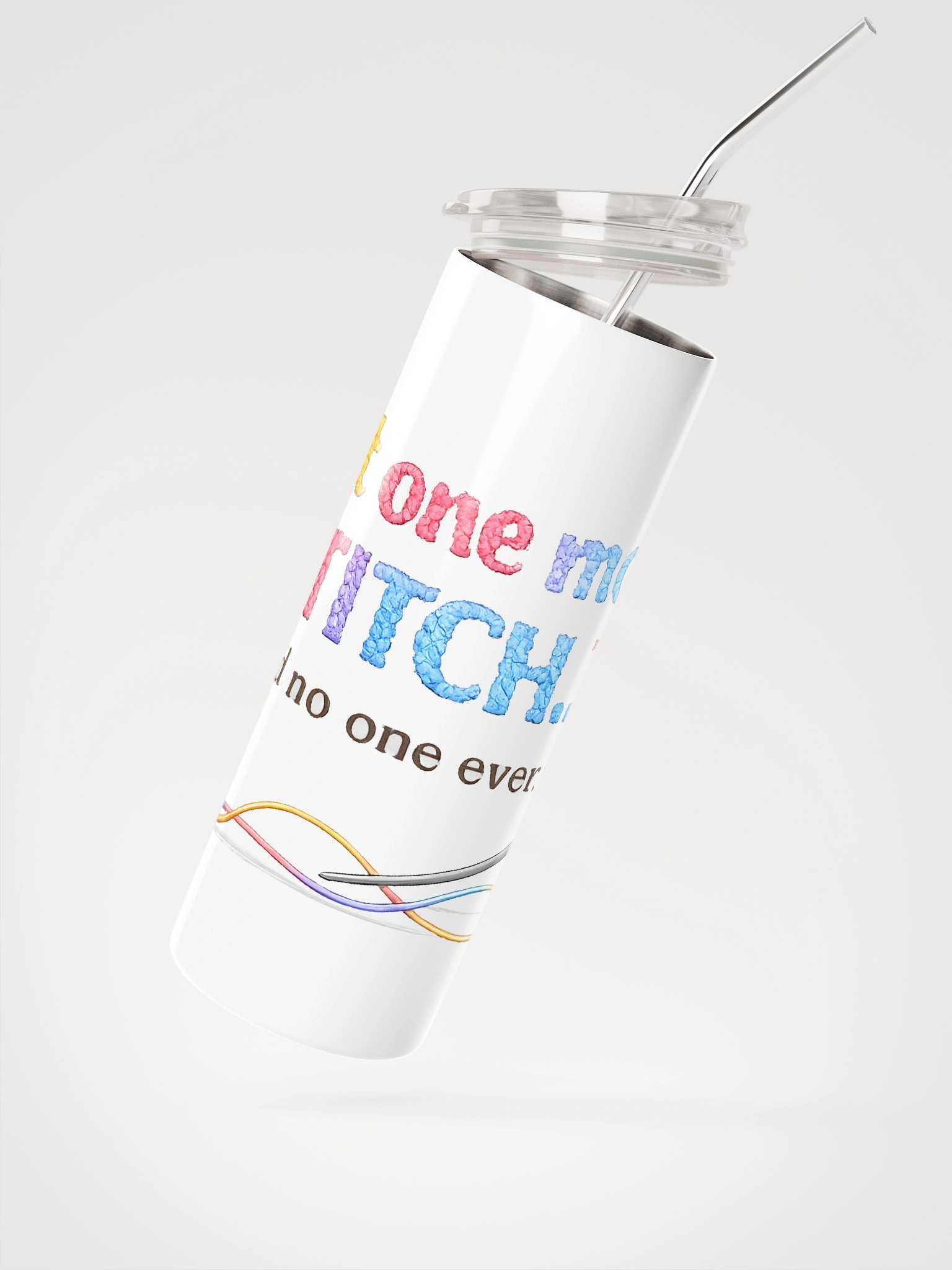 Just one more stitch...said no one ever Steel Tumbler product image (2)