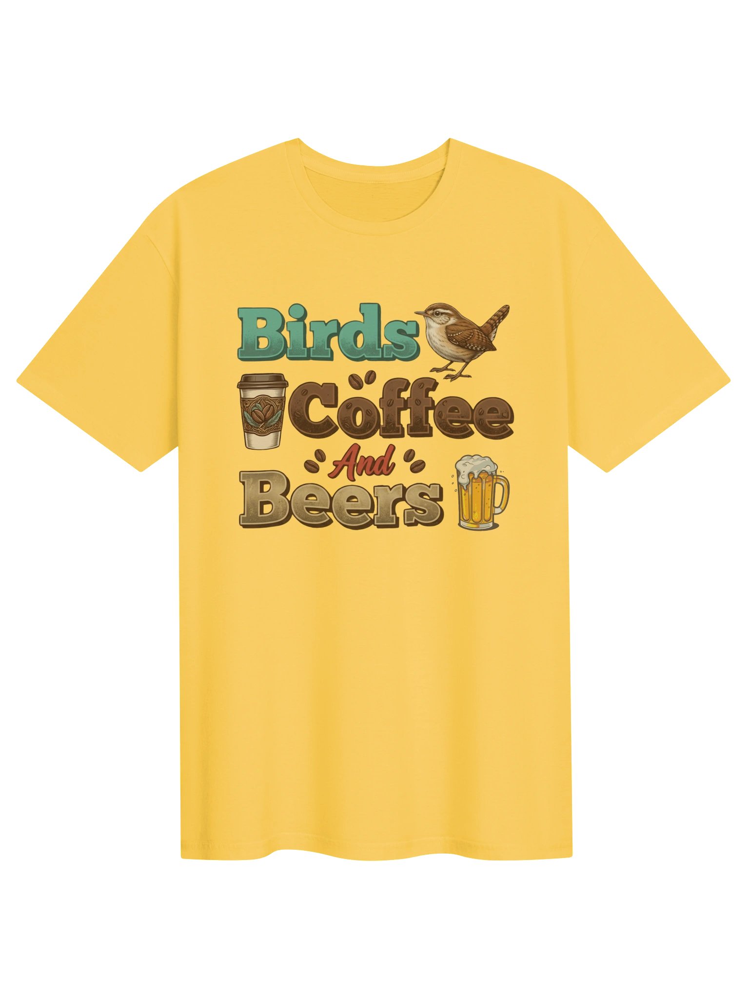 Birds Coffee And Beers T-Shirt – Funny Birdwatching Graphic Tee & Birder Gift product image (5)