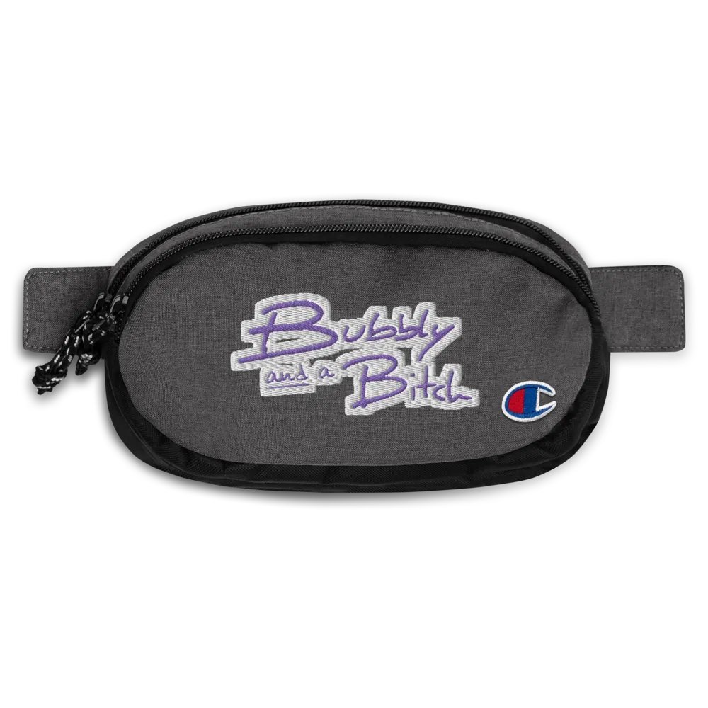 Bubbly and a B*tch (purple bubble design) champion fanny pack product image (1)