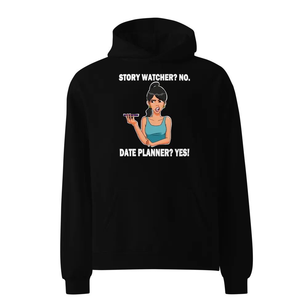 Story Watcher vs. Date Planner - premium, oversized hoodie product image (2)