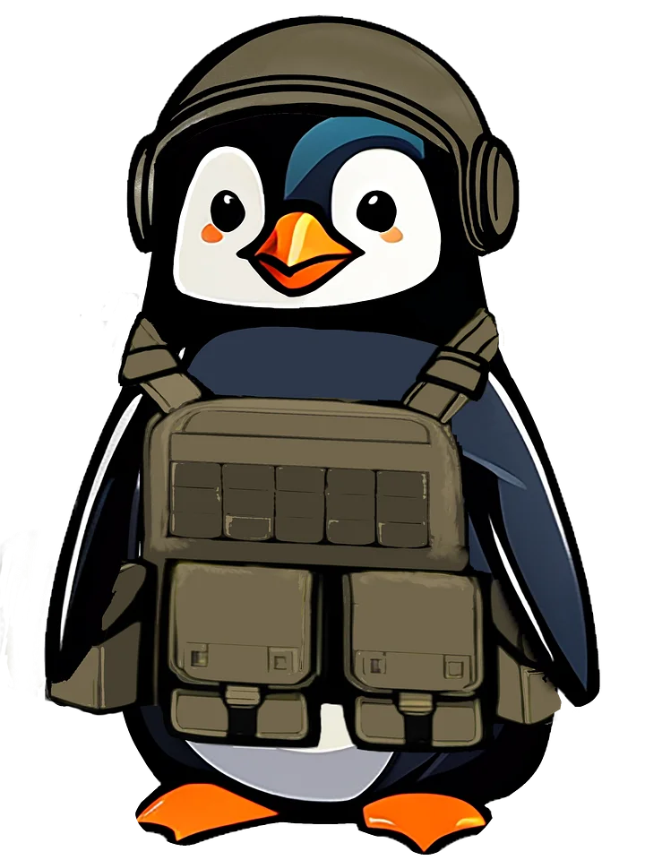 Tactical Penguin vinyl stickers 1 inch product image (1)
