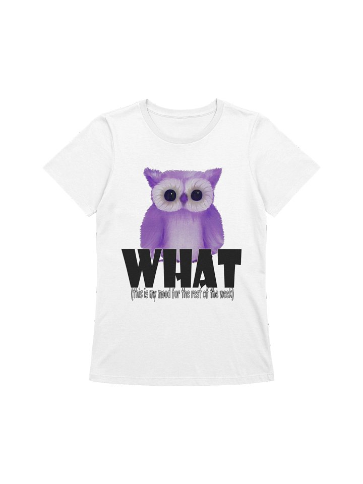 Owl "WHAT" T-Shirt. Women's Bella+Canvas Supersoft Relaxed-fit T-Shirt product image (1)