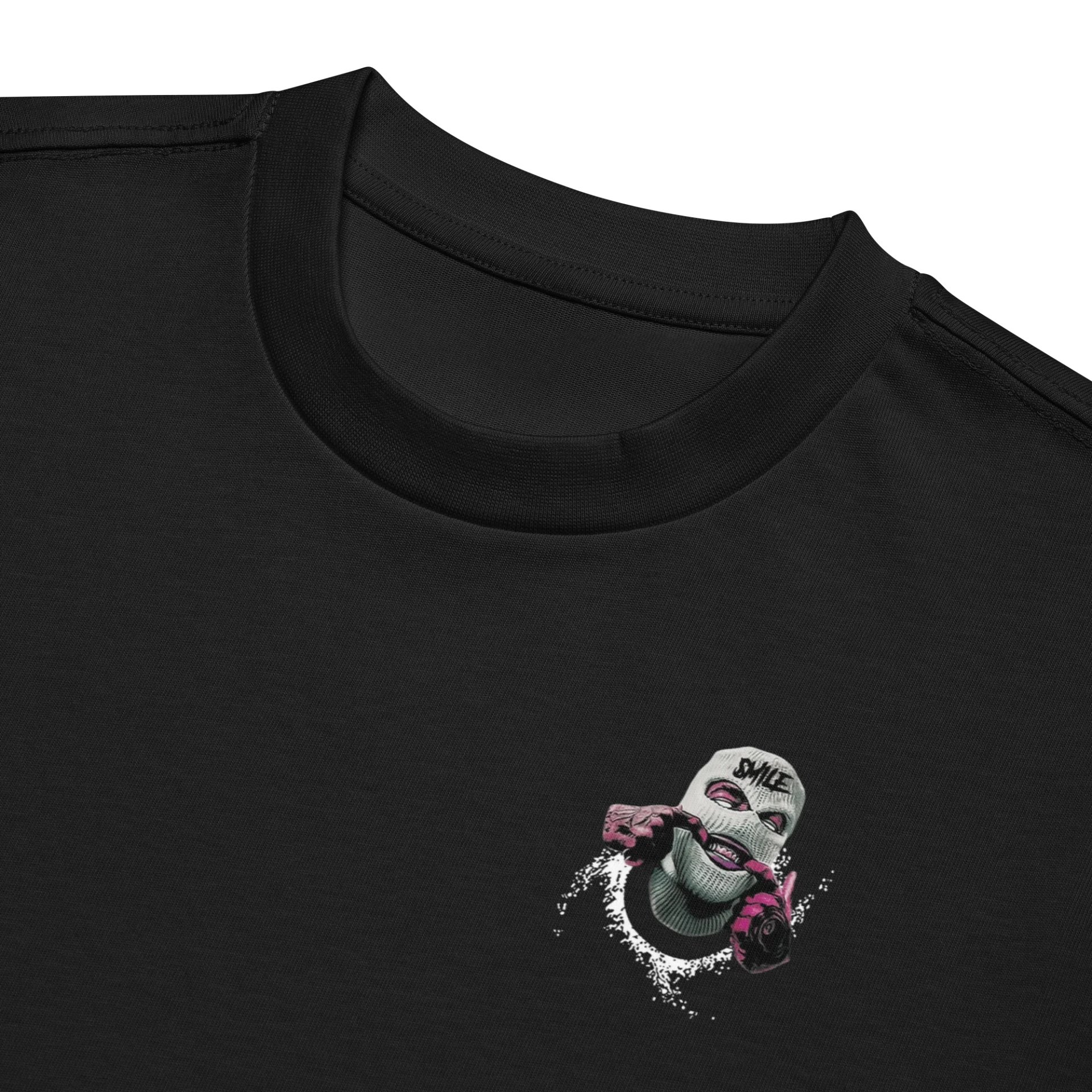 Smile Mask Graphic Tee – Forced Smile Streetwear Shirt product image (7)