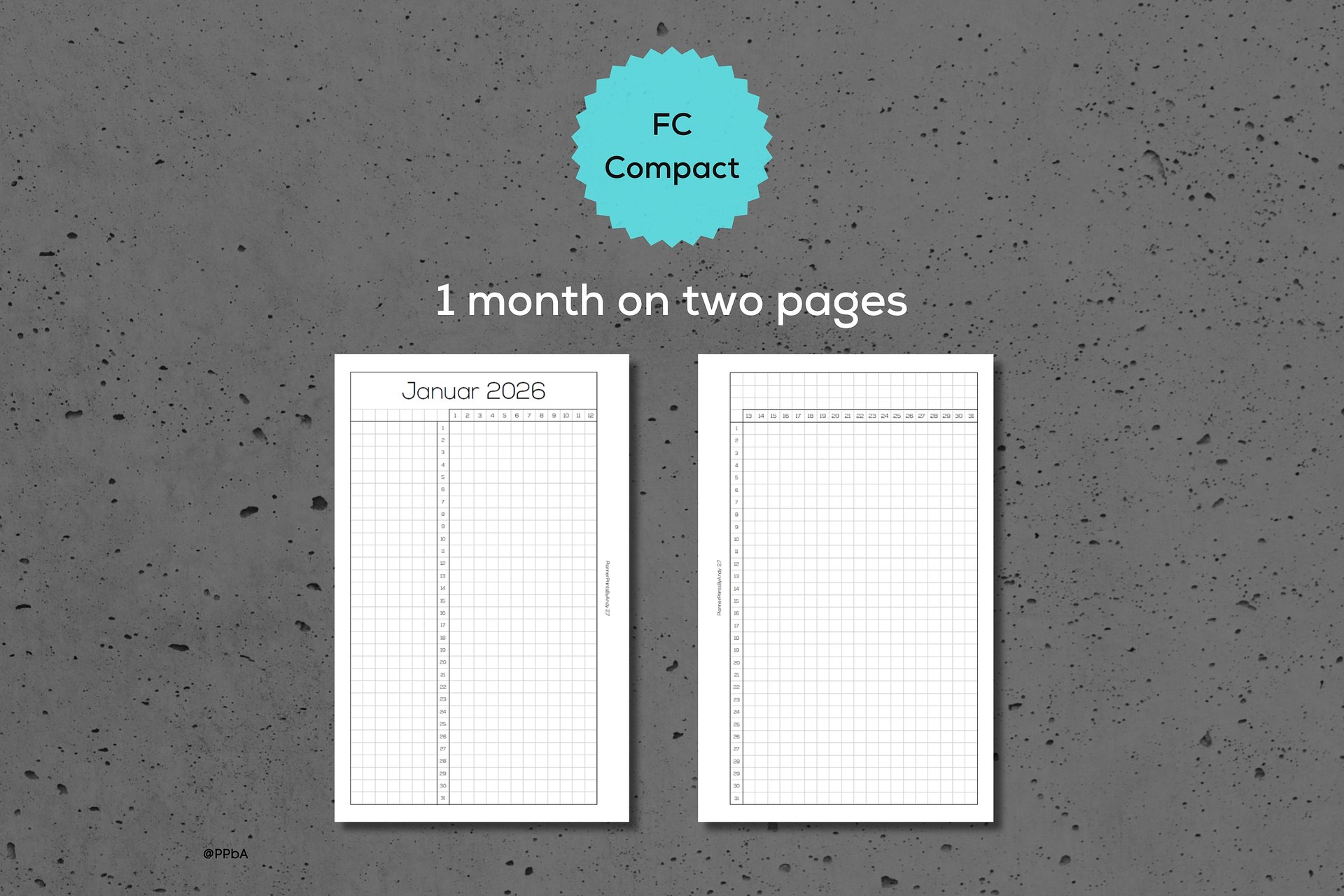 monthly habit tracker - FC Compact - 2026 product image (5)