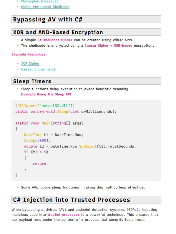 AntiVirus Evasion & Bypass Study Notes product image (2)