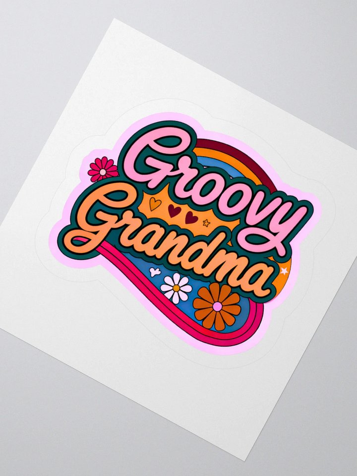 Groovy Grandma Retro Kiss Cut Sticker product image (4)