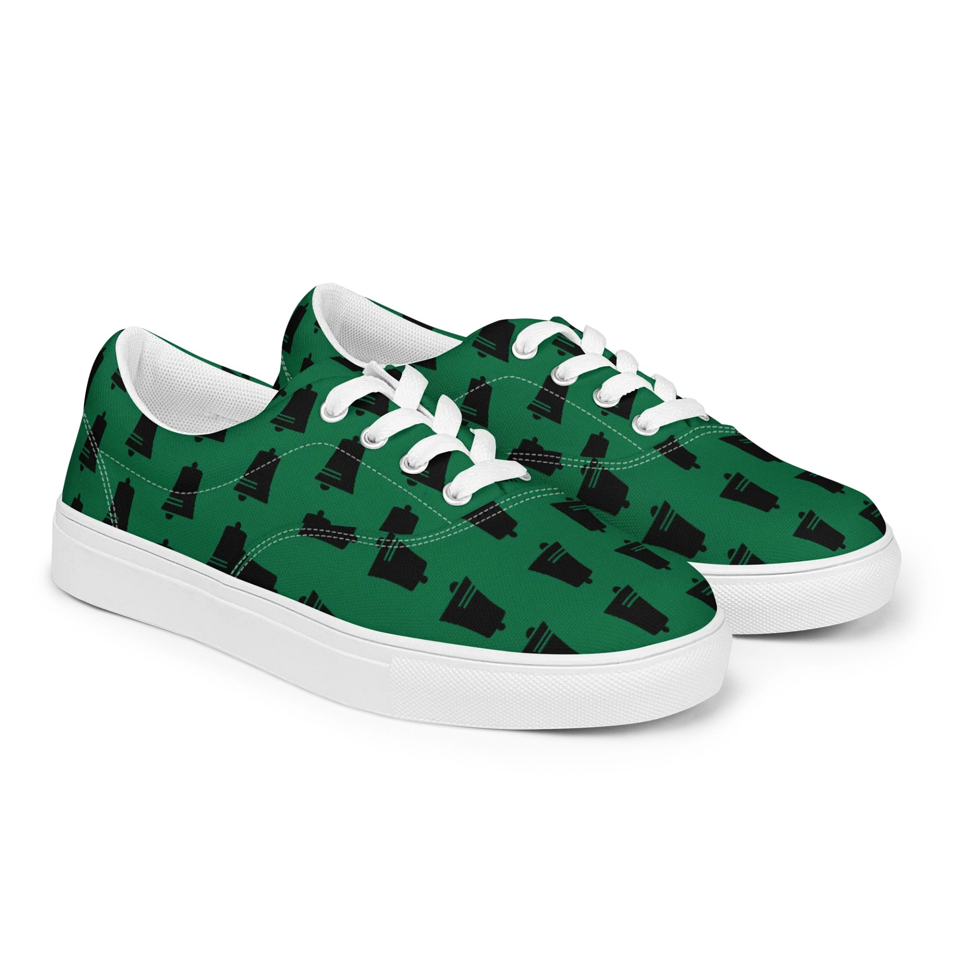 Green Bell Grid Men's Canvas Shoes product image (2)