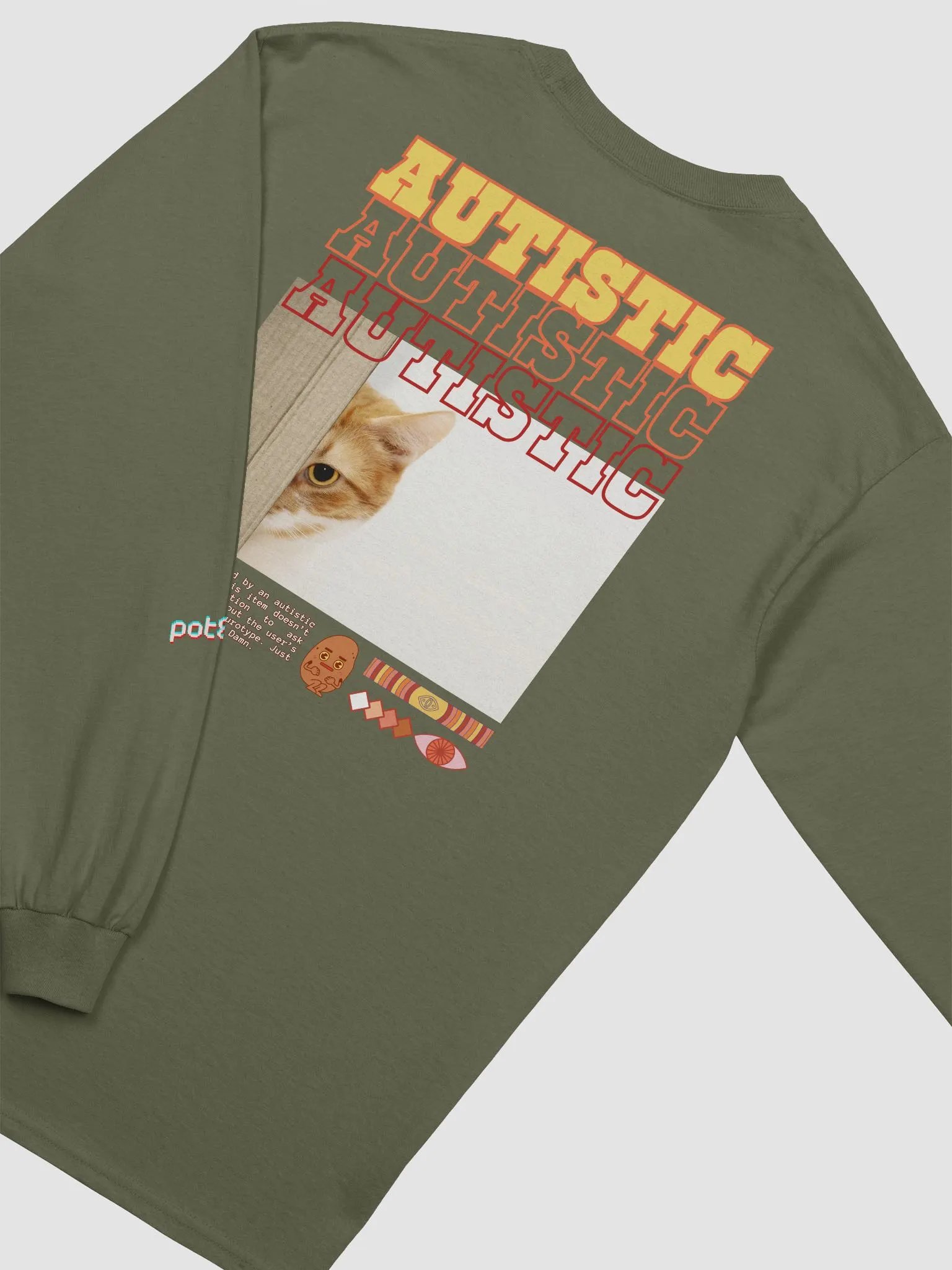 AUTISTIC CAT long sleeve tee product image (24)