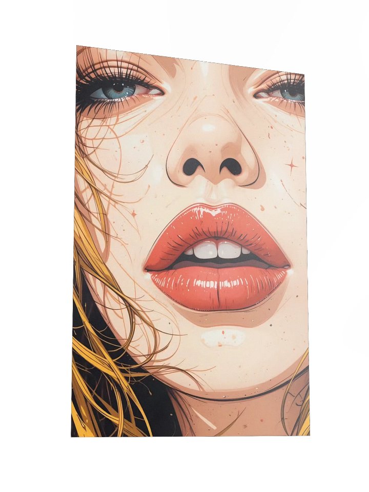 Crimson Muse – Golden Gaze Art Print product image (4)