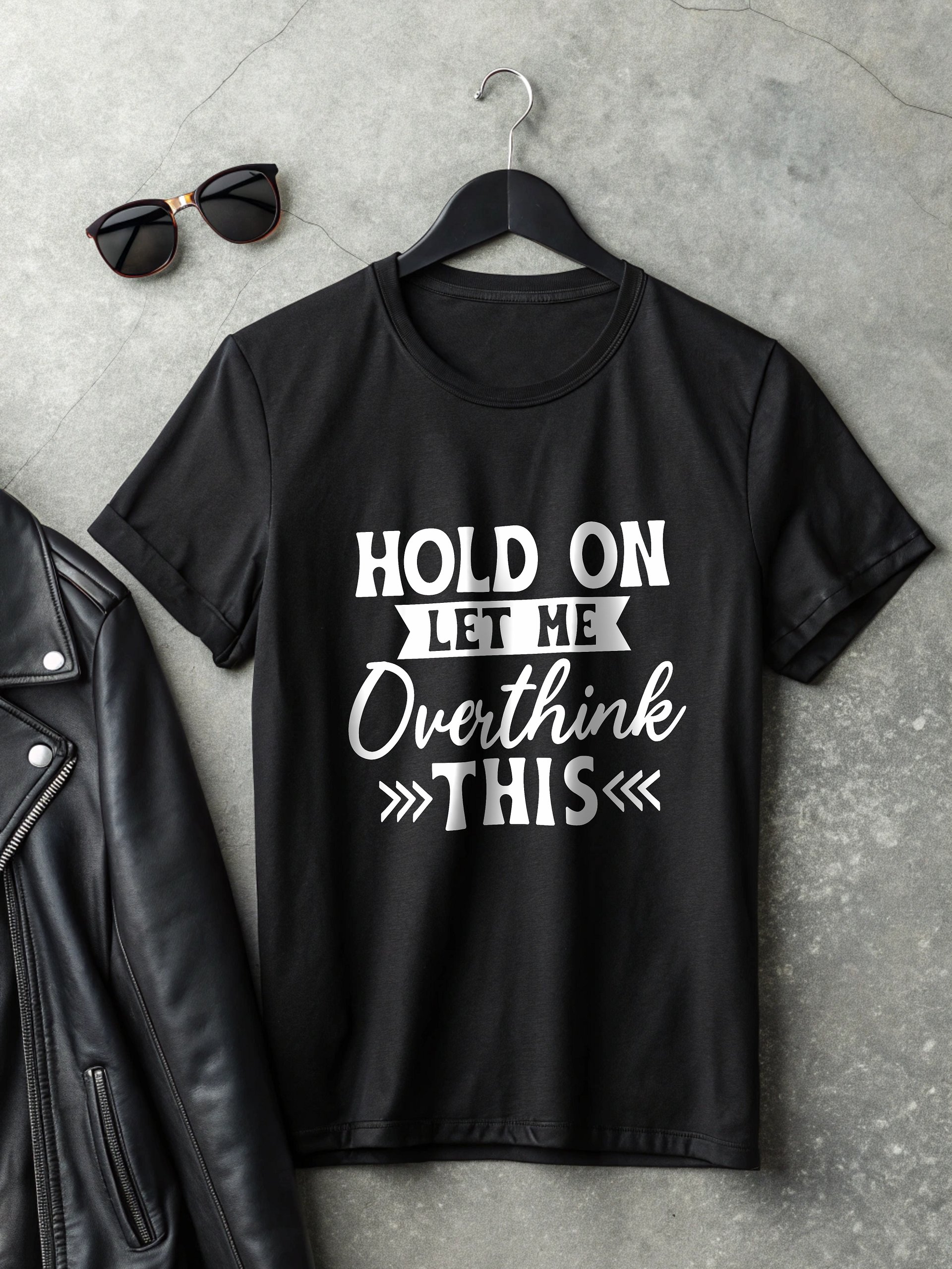 Hold On Let Me Overthink This Women's Black T-Shirt product image (2)
