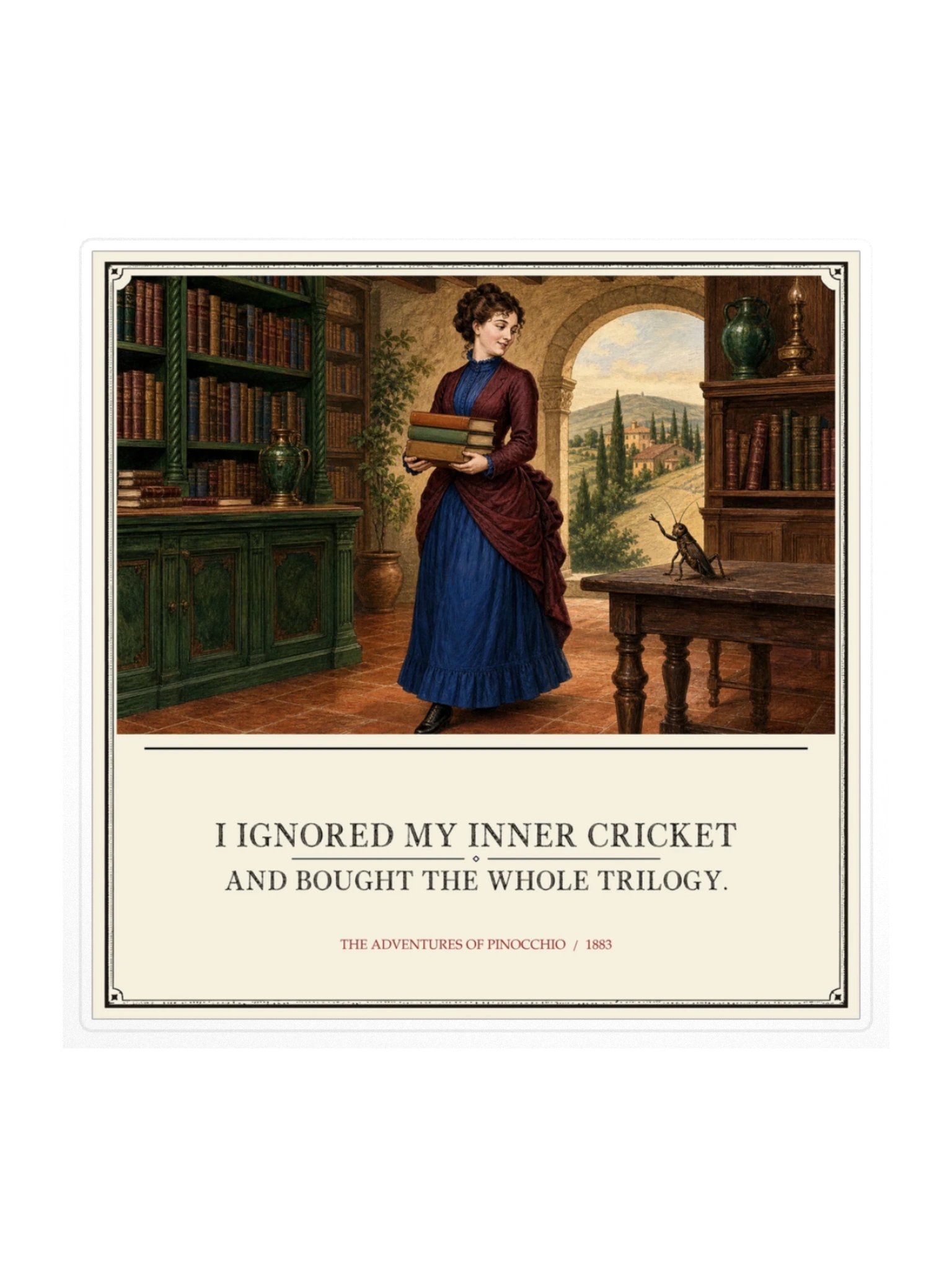 Ignored Inner Cricket Bought Whole Trilogy -- The Adventures of Pinocchio Sticker product image (1)