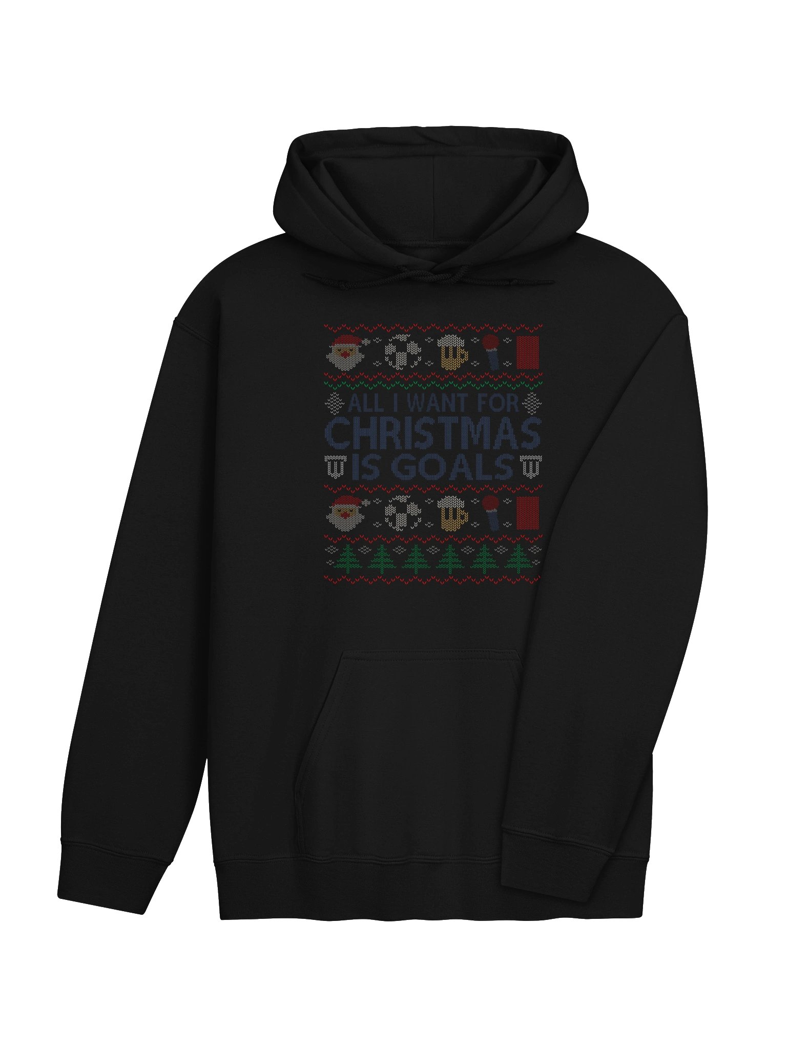 All I Want for Christmas Is Goals Hoodie | Ugly Sweater Style Football Fan Christmas Gift product image (4)