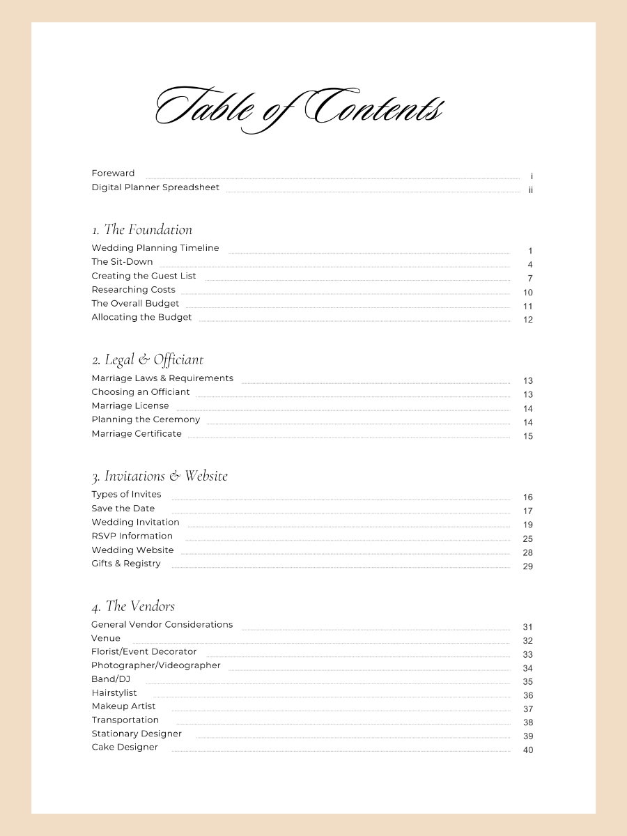 The Christian Wedding Guide (Digital PDF) & Google Sheet Planner product image (3)