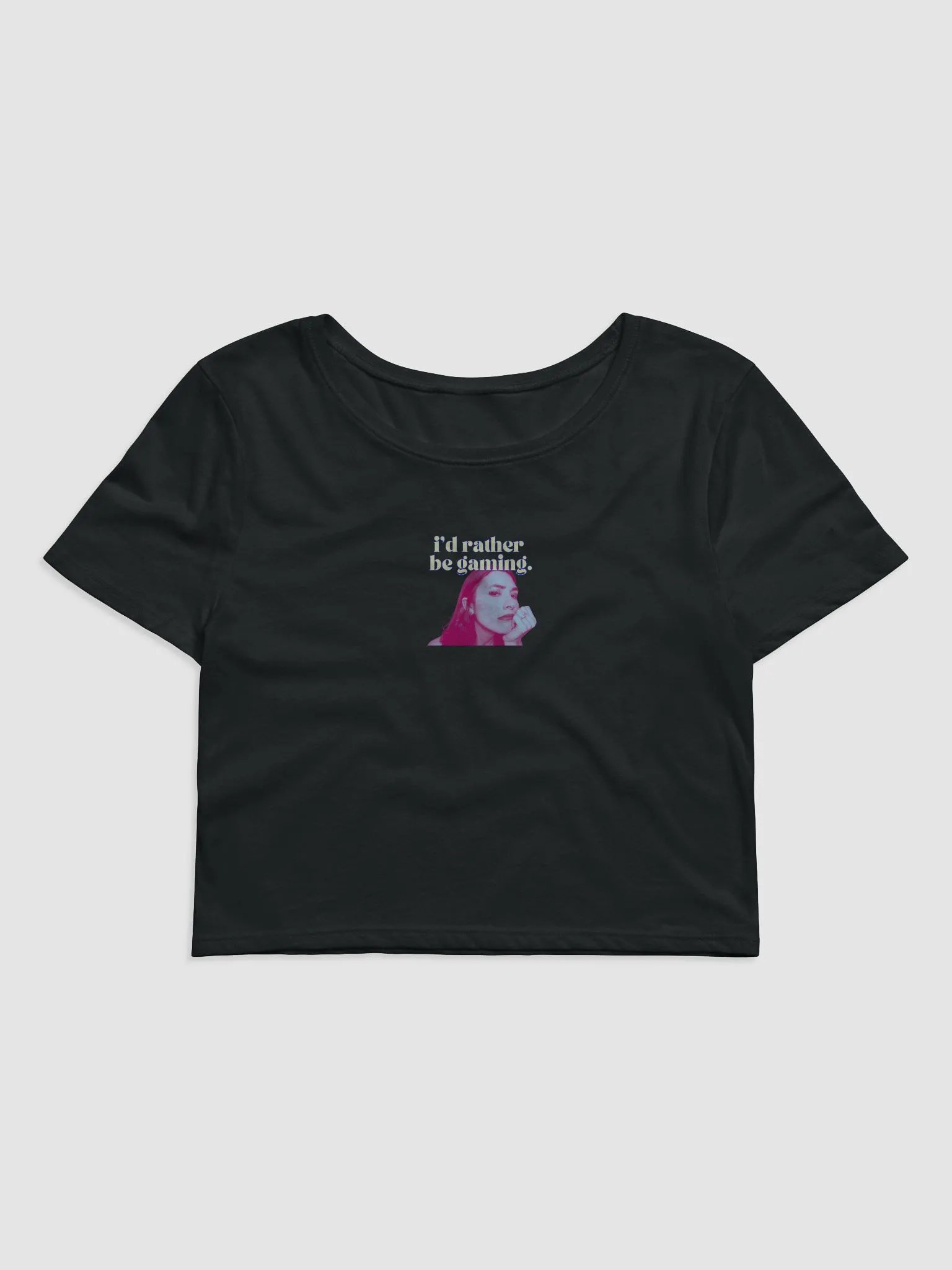 POP art Rather Be Gaming CROP Tee product image (2)