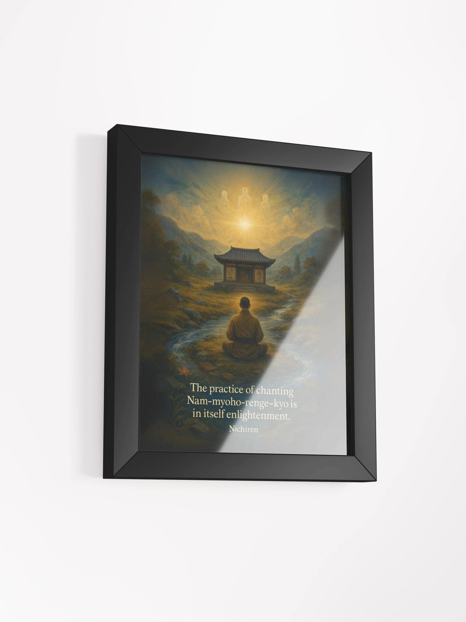 Nam-myoho-renge-kyo Is Enlightenment – Nichiren Framed Poster for Daily Practice product image (2)