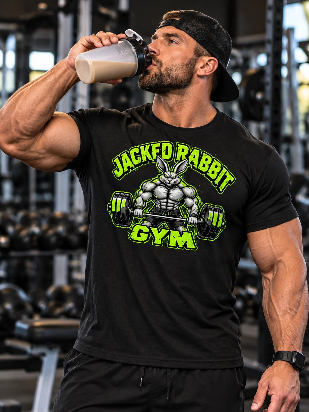 Jacked Rabbit Gym – Hardcore Green Tee product image (17)
