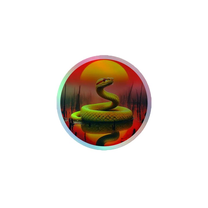 Sunset Serpent Kiss-Cut Holographic Sticker Sheet product image (1)