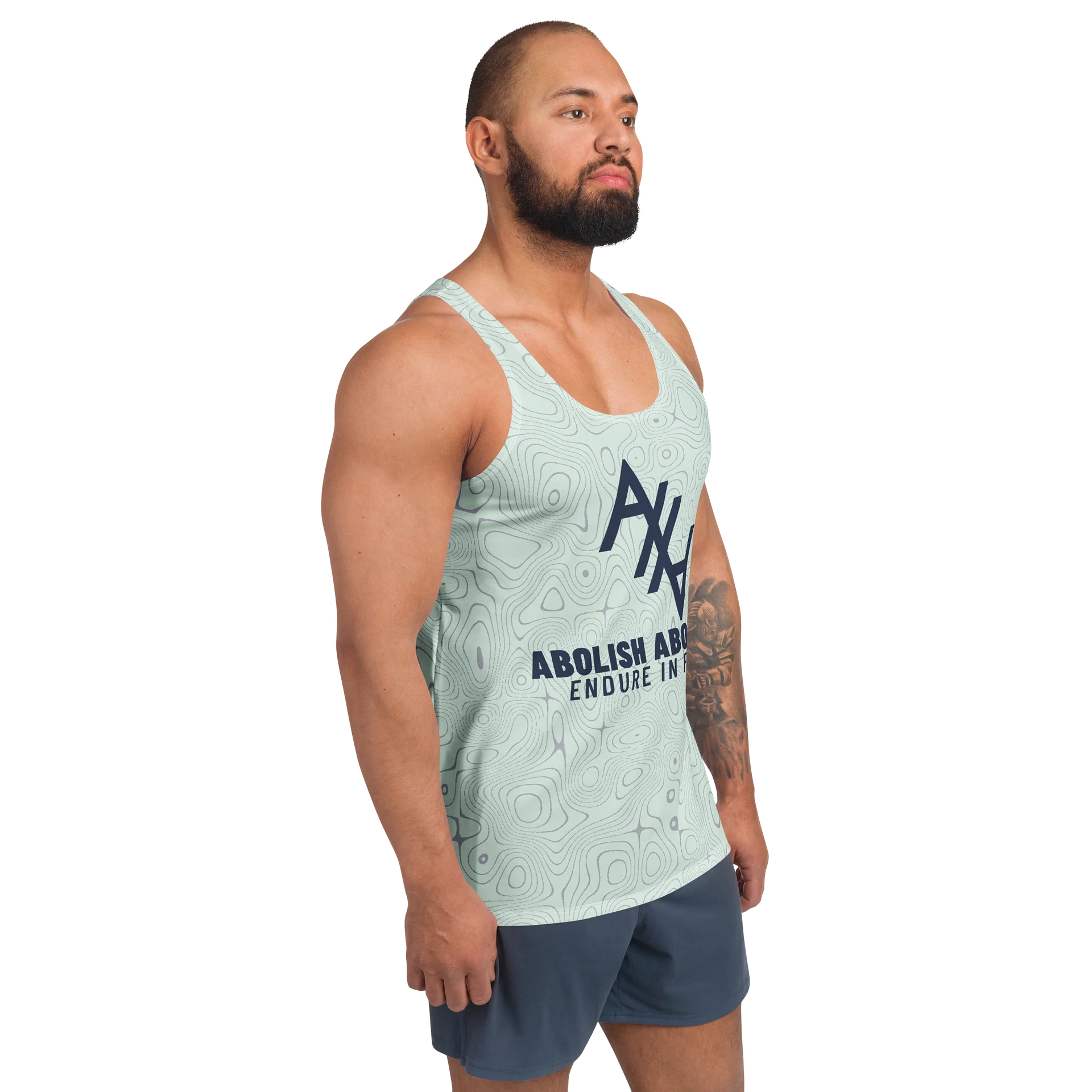 Topo Run Map Tank — Endure in Faith product image (3)