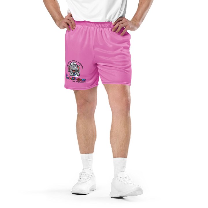 Unisex Shorts with Laughing Rebelphant Pink product image (2)