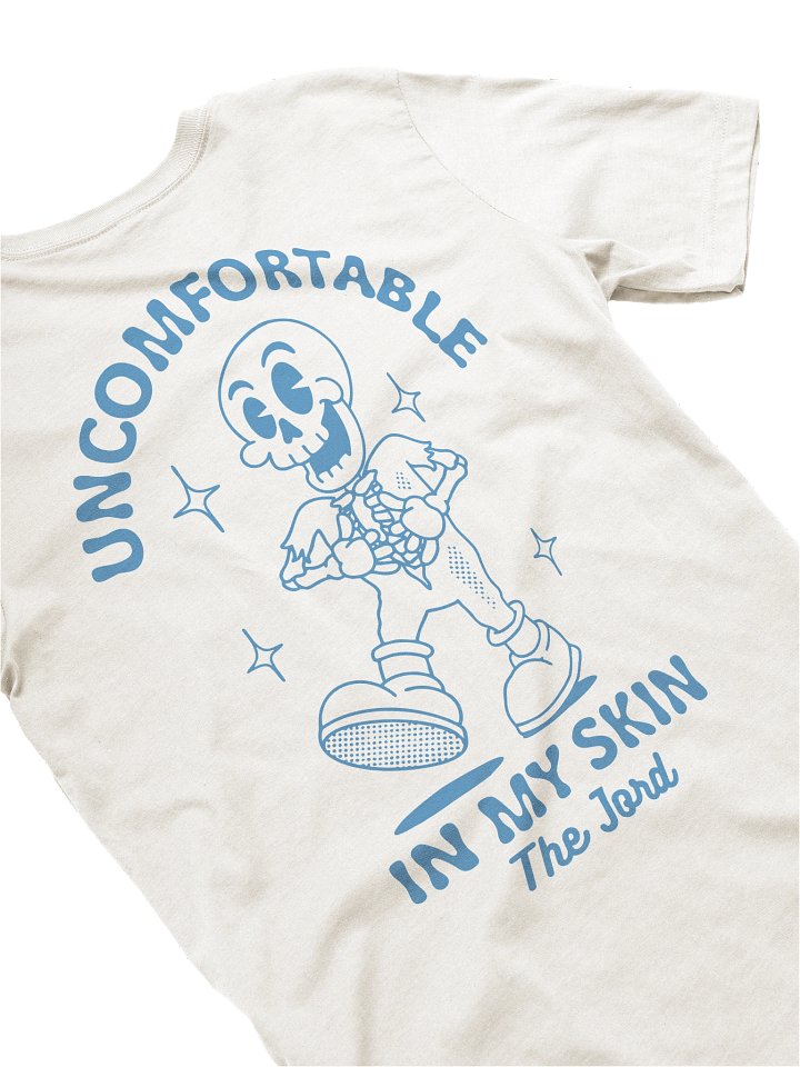 Uncomfortable In My Skin - Blue Design (T-Shirt) product image (2)