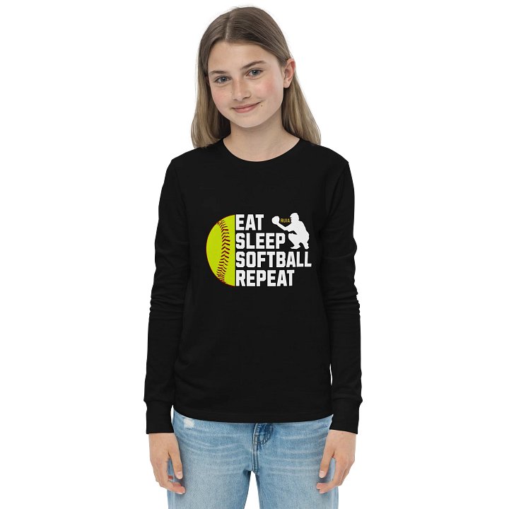 Strike Out Softball Youth Long Sleeve Tee product image (1)