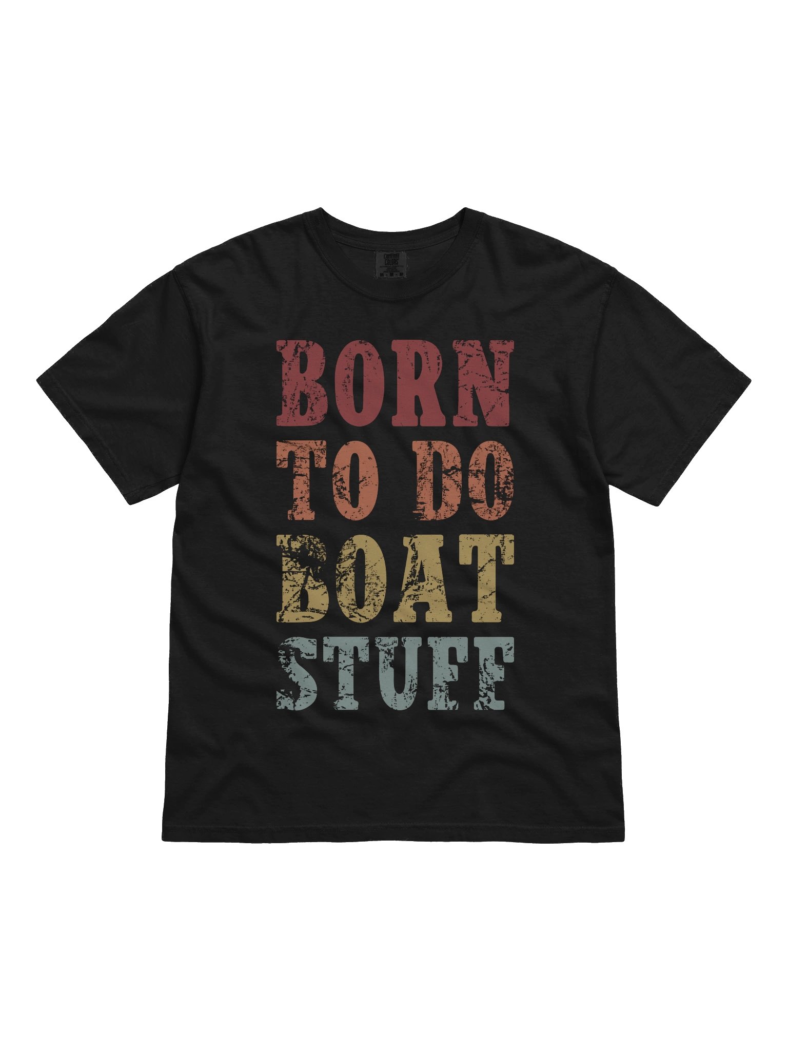 Born To Do Boat Stuff T-Shirt | Retro Boating Tee product image (1)