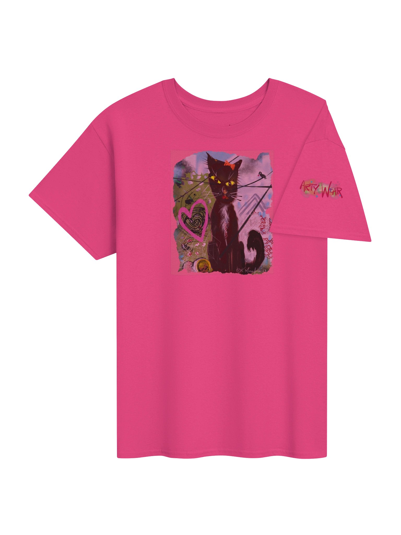 ArtyWear Tee of the Month - Feb '26 'Kitty Love' product image (4)