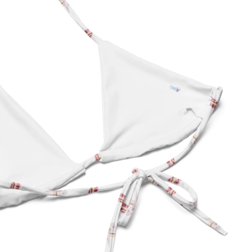 Watercolour Floral Pattern String Bikini Top - v4 product image (4)