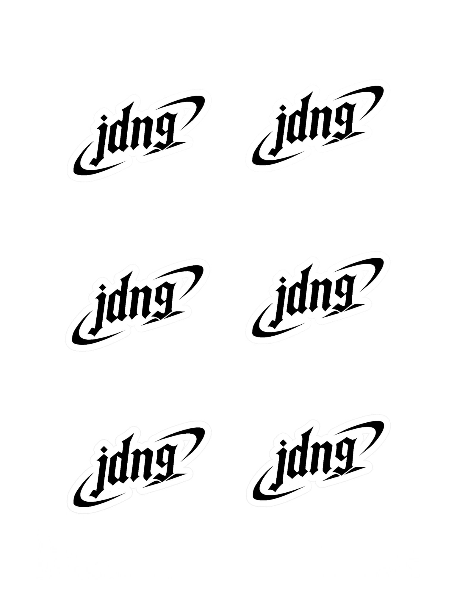 JDN9 Gothic Logo Sticker Sheet product image (3)