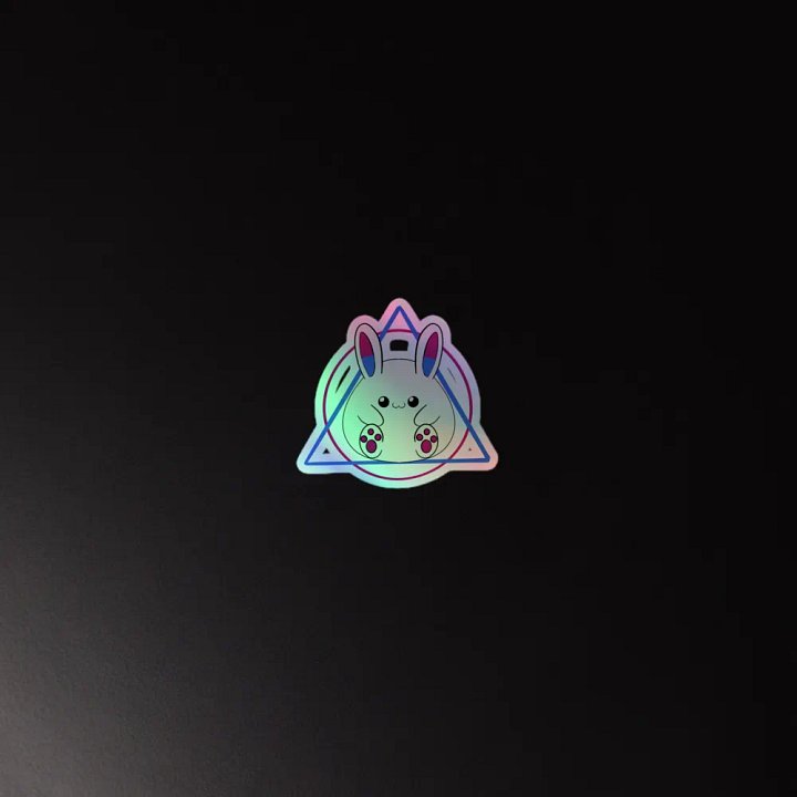 Chubby Rabbit Holographic Sticker Sheet product image (4)