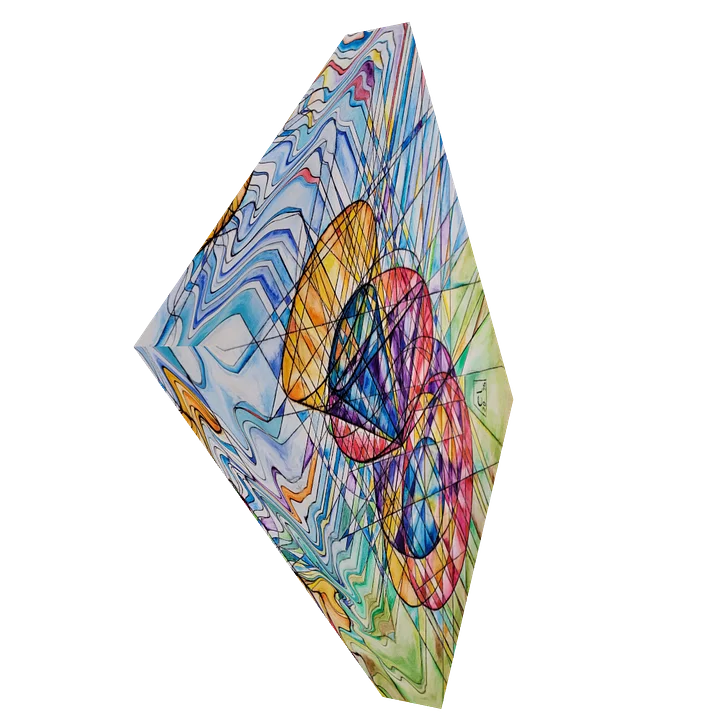 Poinsot's Dancing Cones - Geometric Physics Art Canvas Print product image (2)