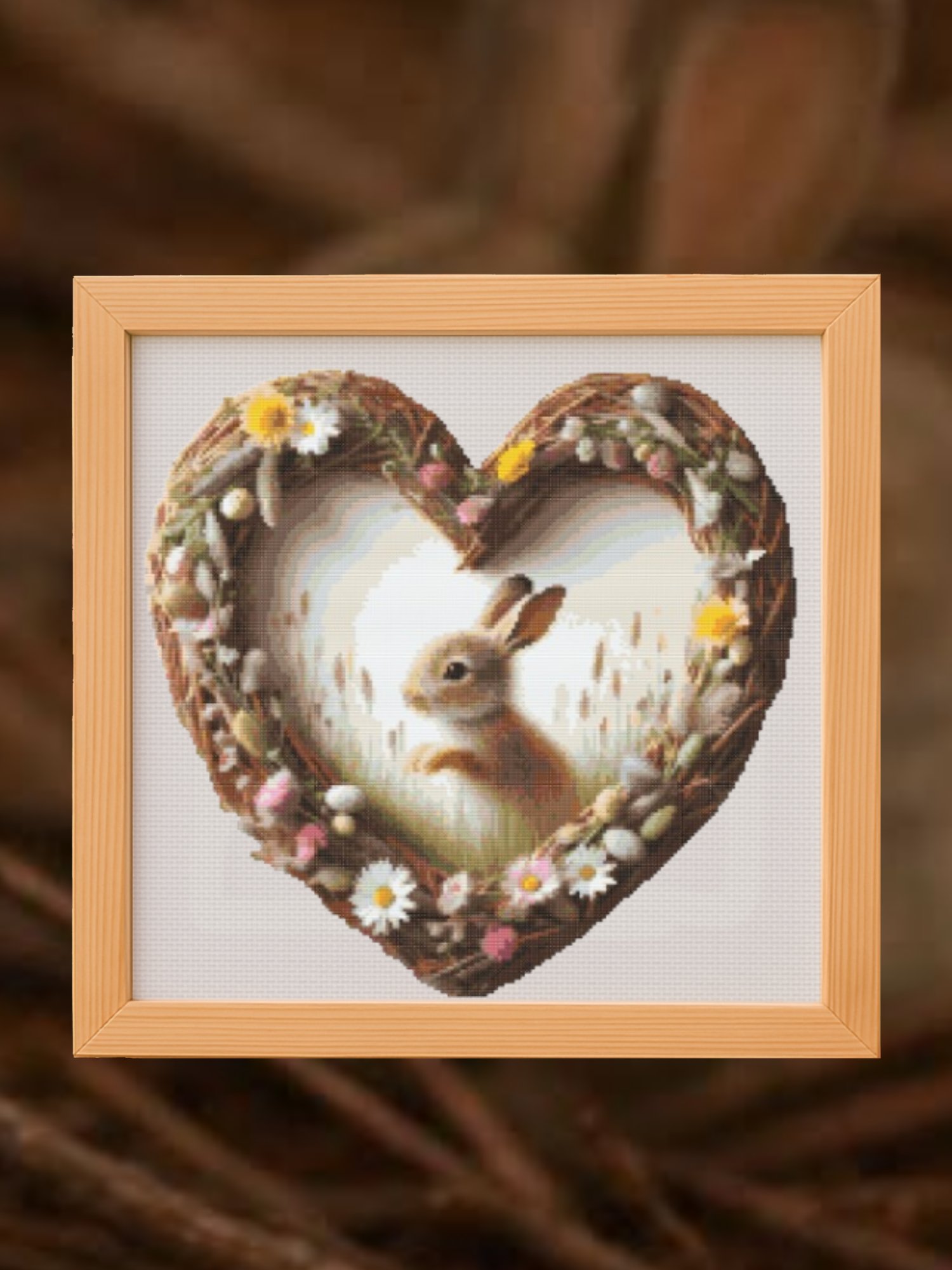 Hoppy Heart Cross Stitch Pattern product image (1)