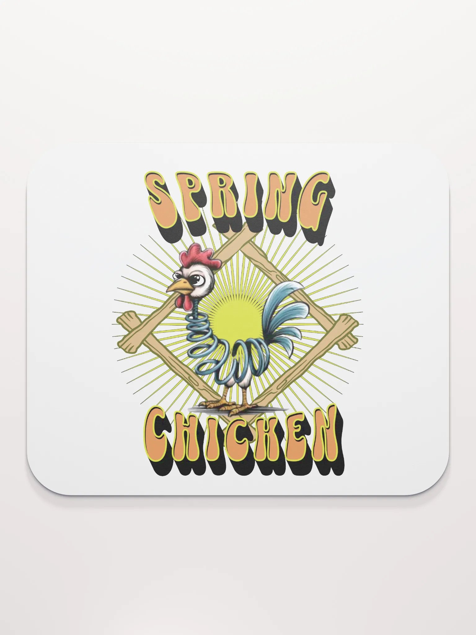 Spring Chicken Sunburst Mouse Pad product image (1)