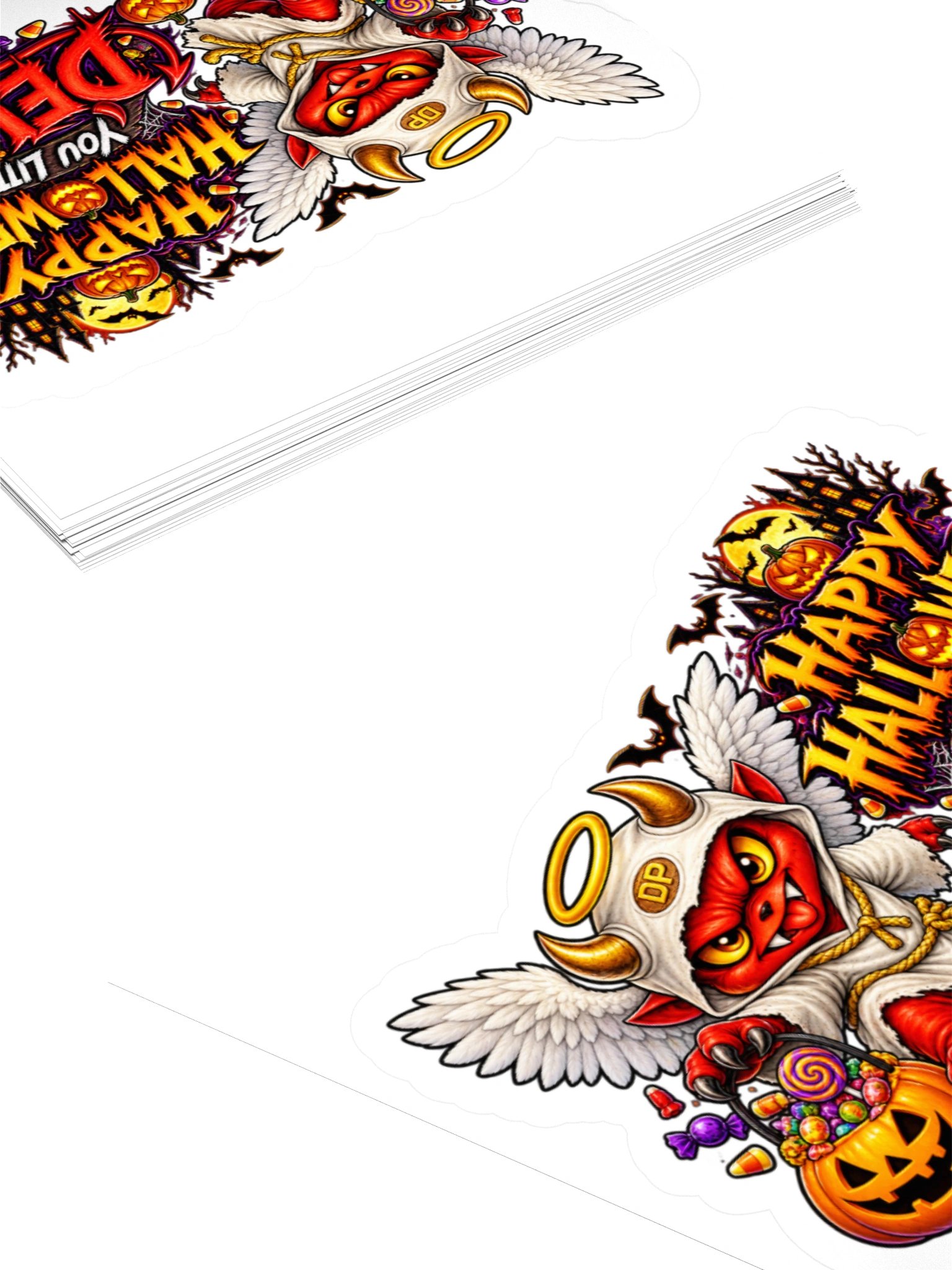 Happy Halloween You Little Devil 3" x 3" sticker product image (4)