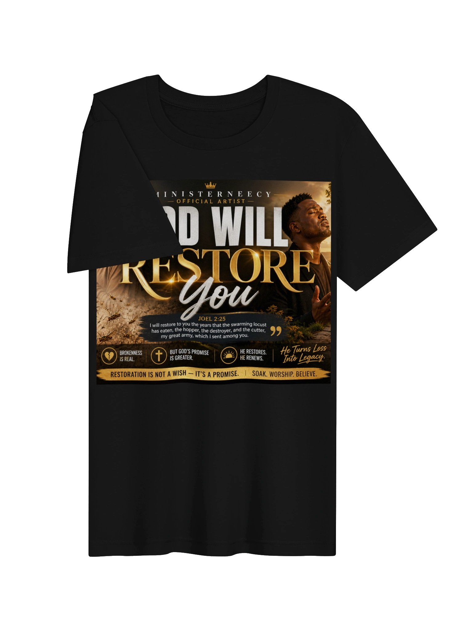 God Will Restore You Christian Worship Tee product image (3)