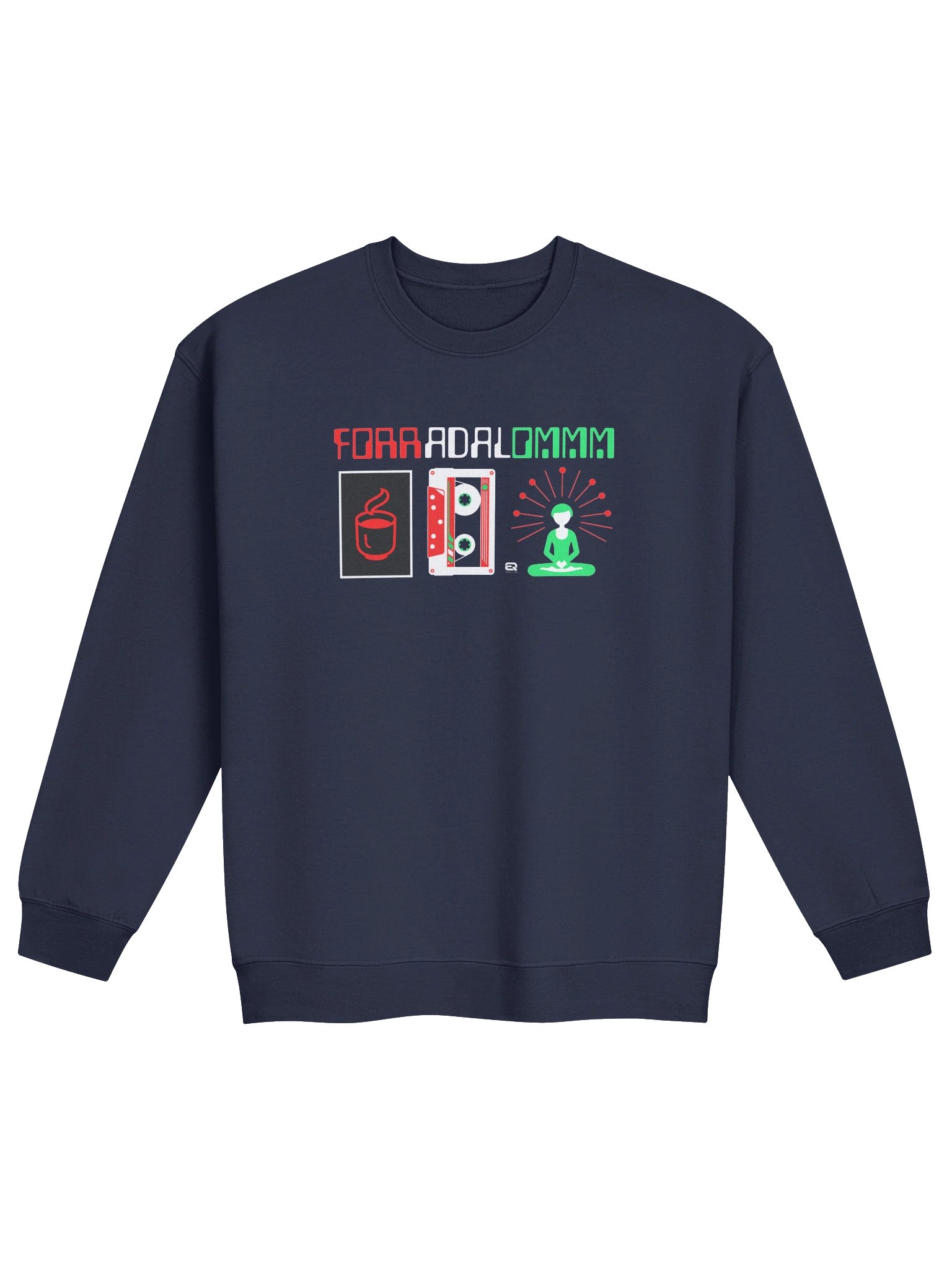 Forr A Dal Ommm Vintage Unisex Gildan Pulcsi_EQALL.hu® Originals_Piros / Fehér / Zöld product image (18)
