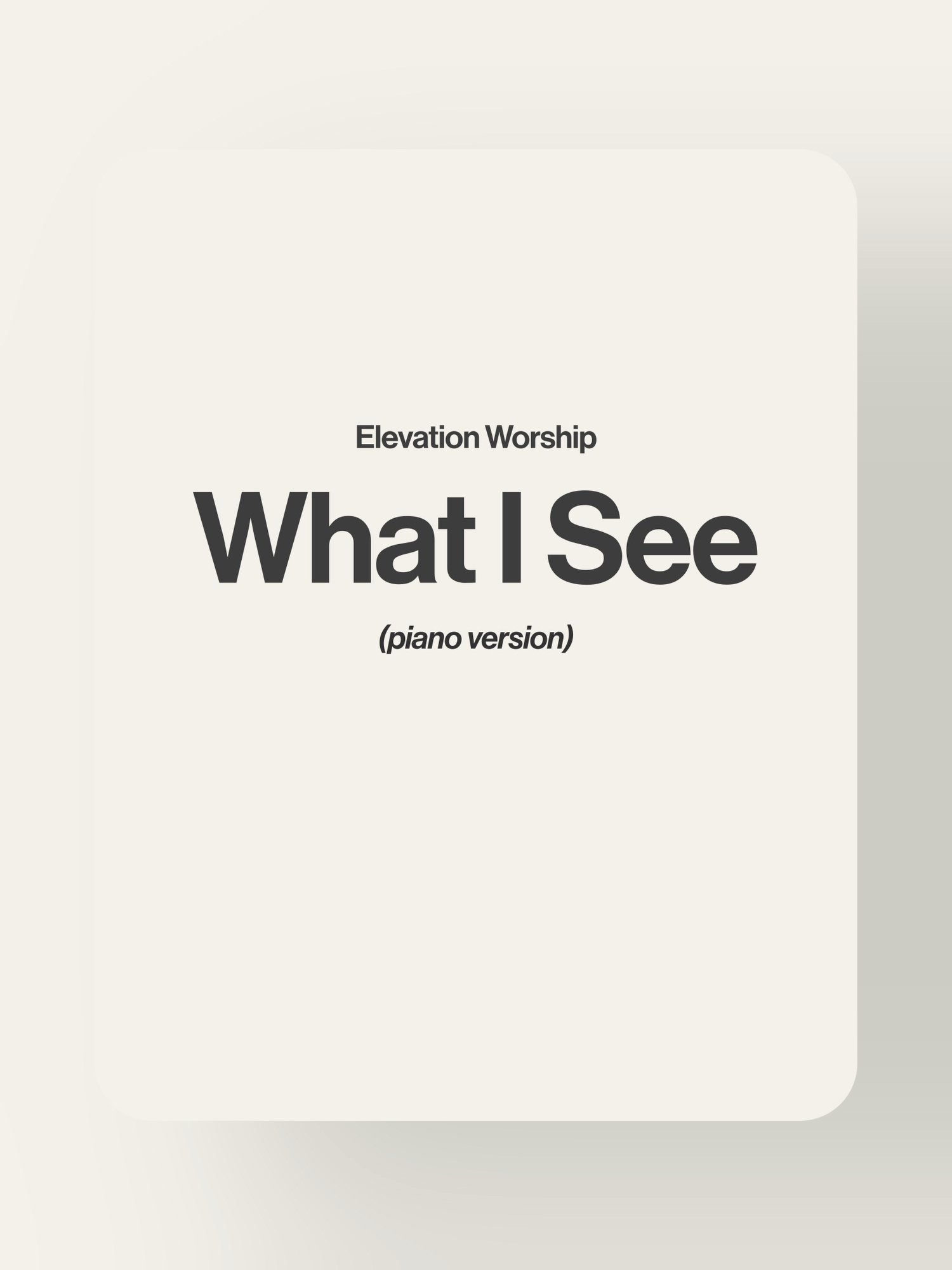 What I See - Elevation Worship product image (1)