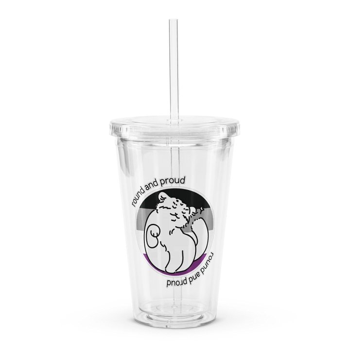 Round and Proud Manul Asexual Version - Transparent Cup & Straw product image (1)
