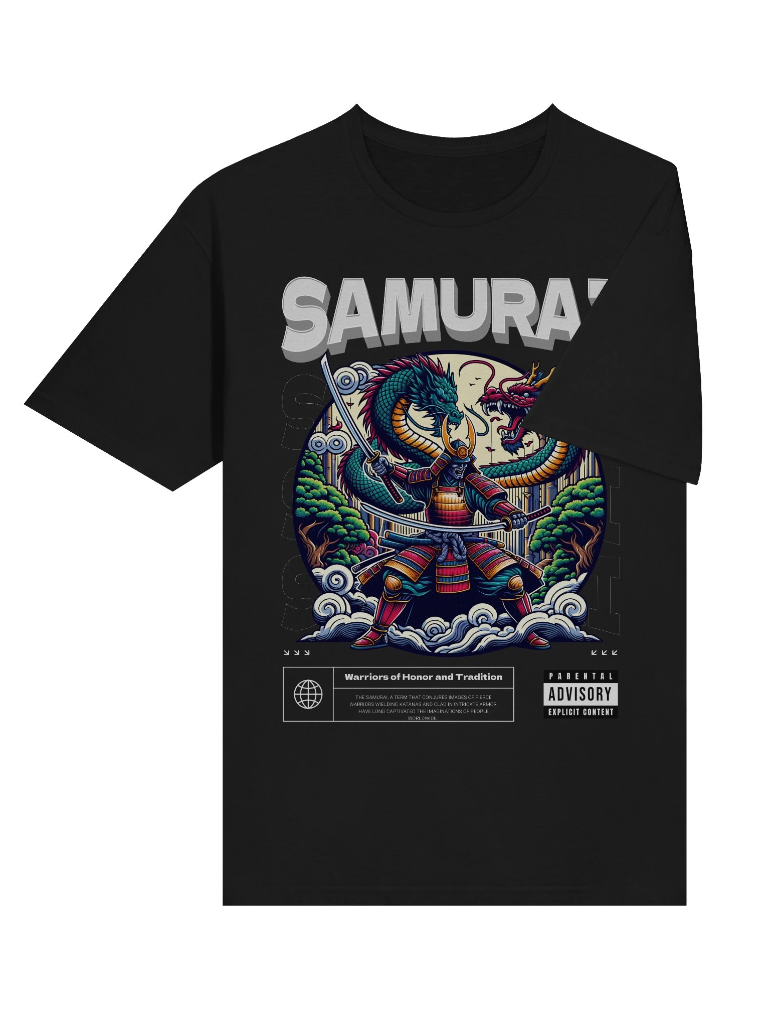 Samurai Dragon Warriors of Honor T-Shirt - Gildan Softstyle product image (4)
