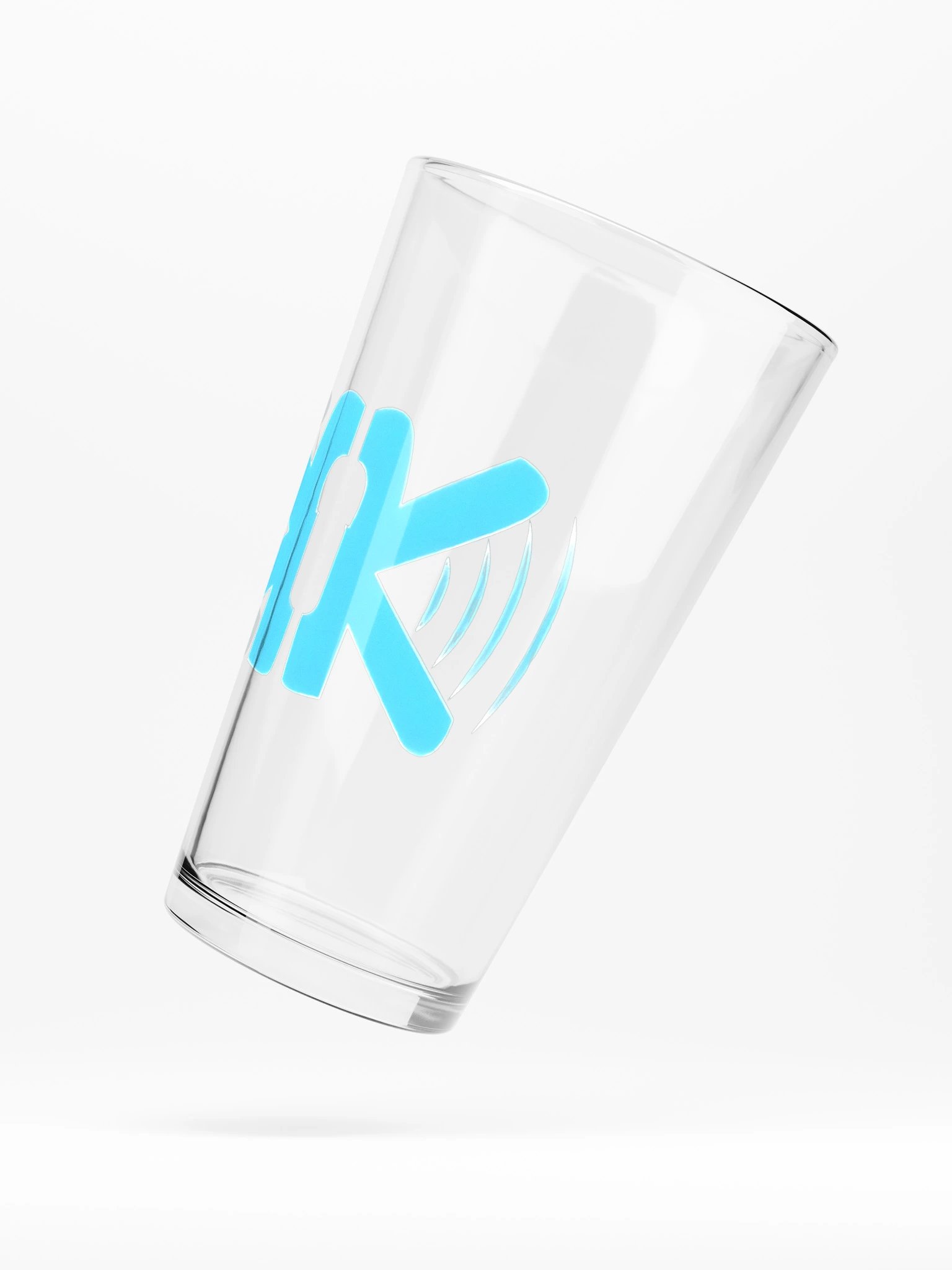 KIUK Shaker Pint Glass — Cyan Logo product image (5)