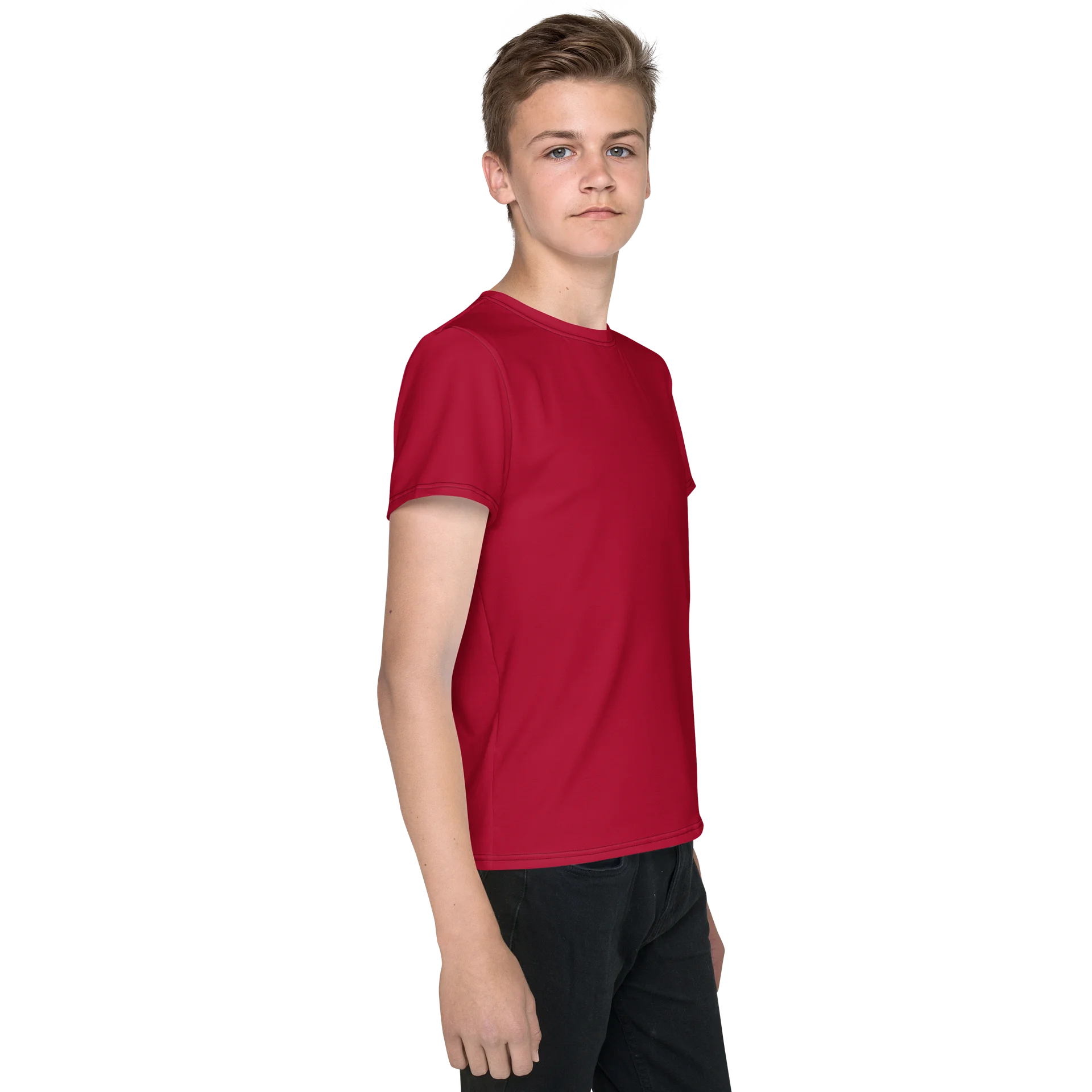 Maroon Minimal All-Over Print Youth Tee product image (4)