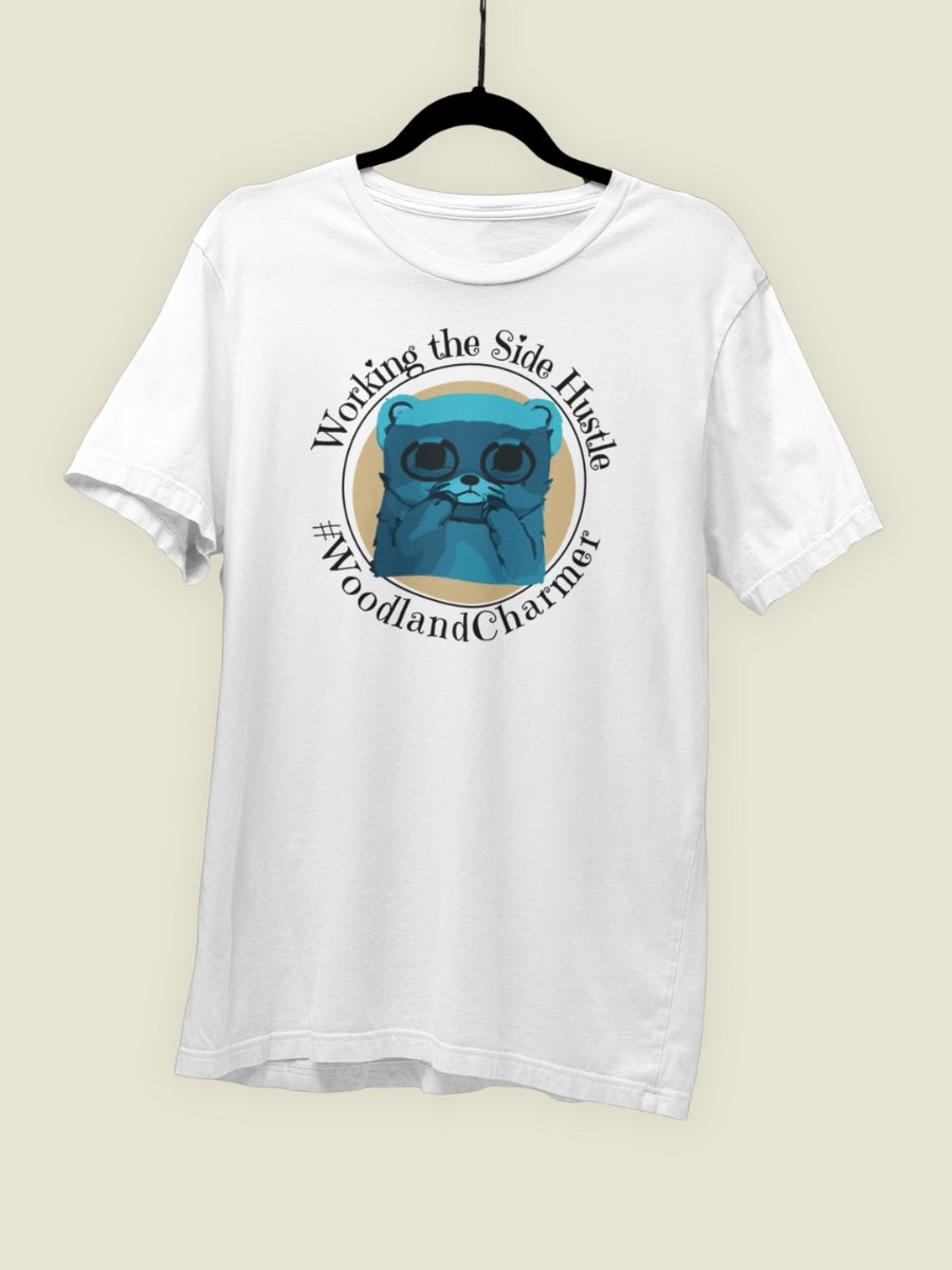 Root Riverfolk Company Shirt for Board Gamers, Working the Side Hustle Woodland Charmer White *unofficial product image (2)